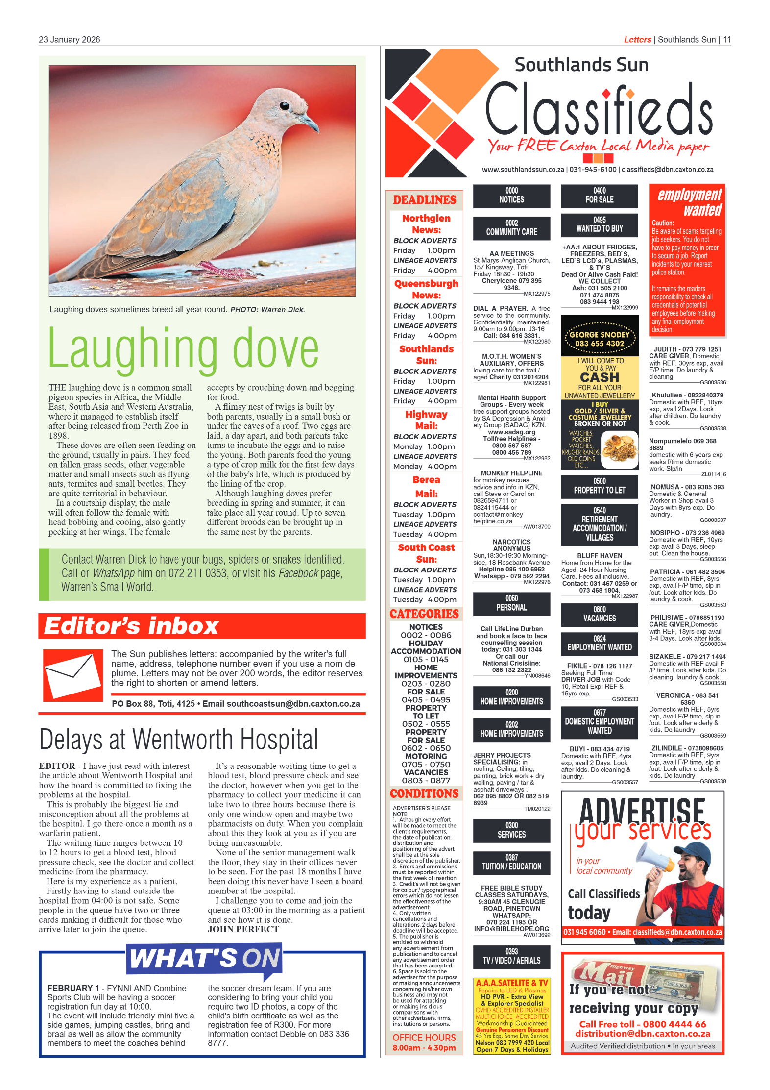 Southlands Sun 23 January 2026 page 11