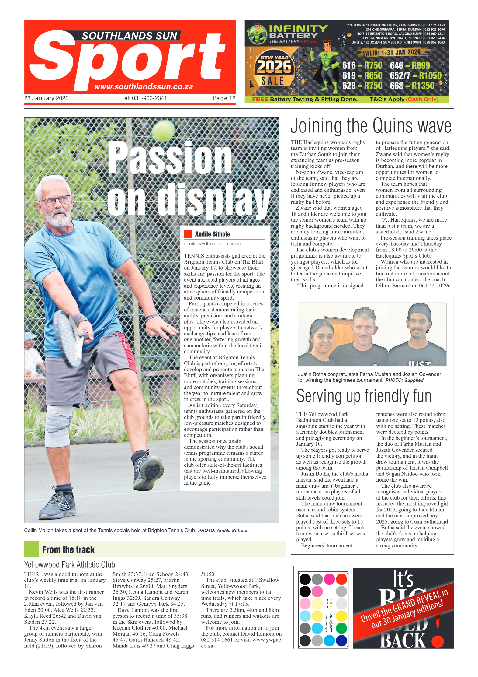 Southlands Sun 23 January 2026 page 12