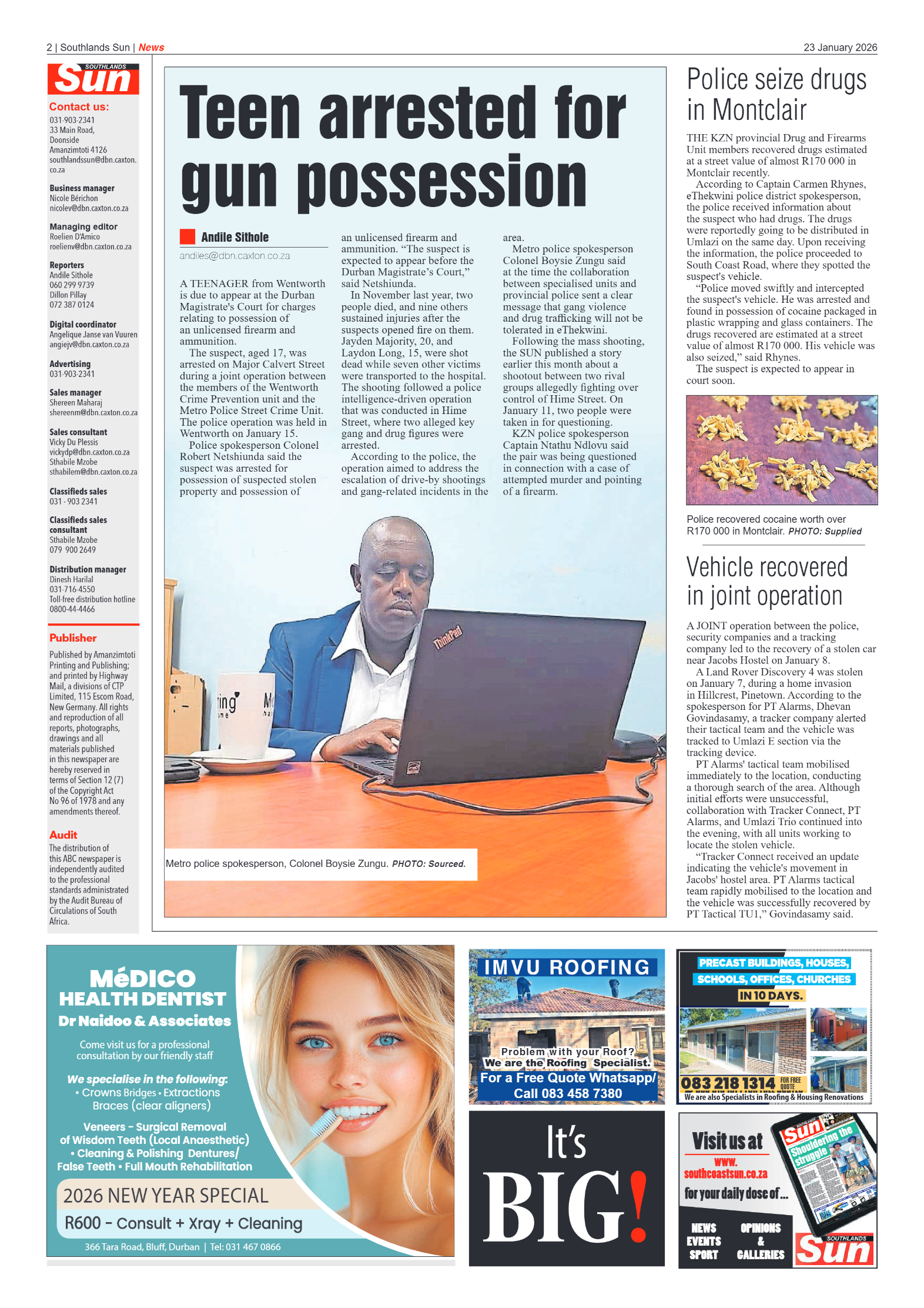 Southlands Sun 23 January 2026 page 2