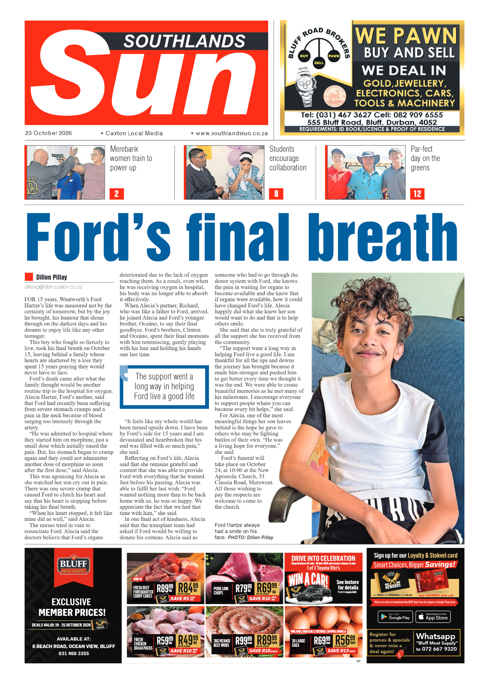 Southlands Sun 23 October 2026 page 1
