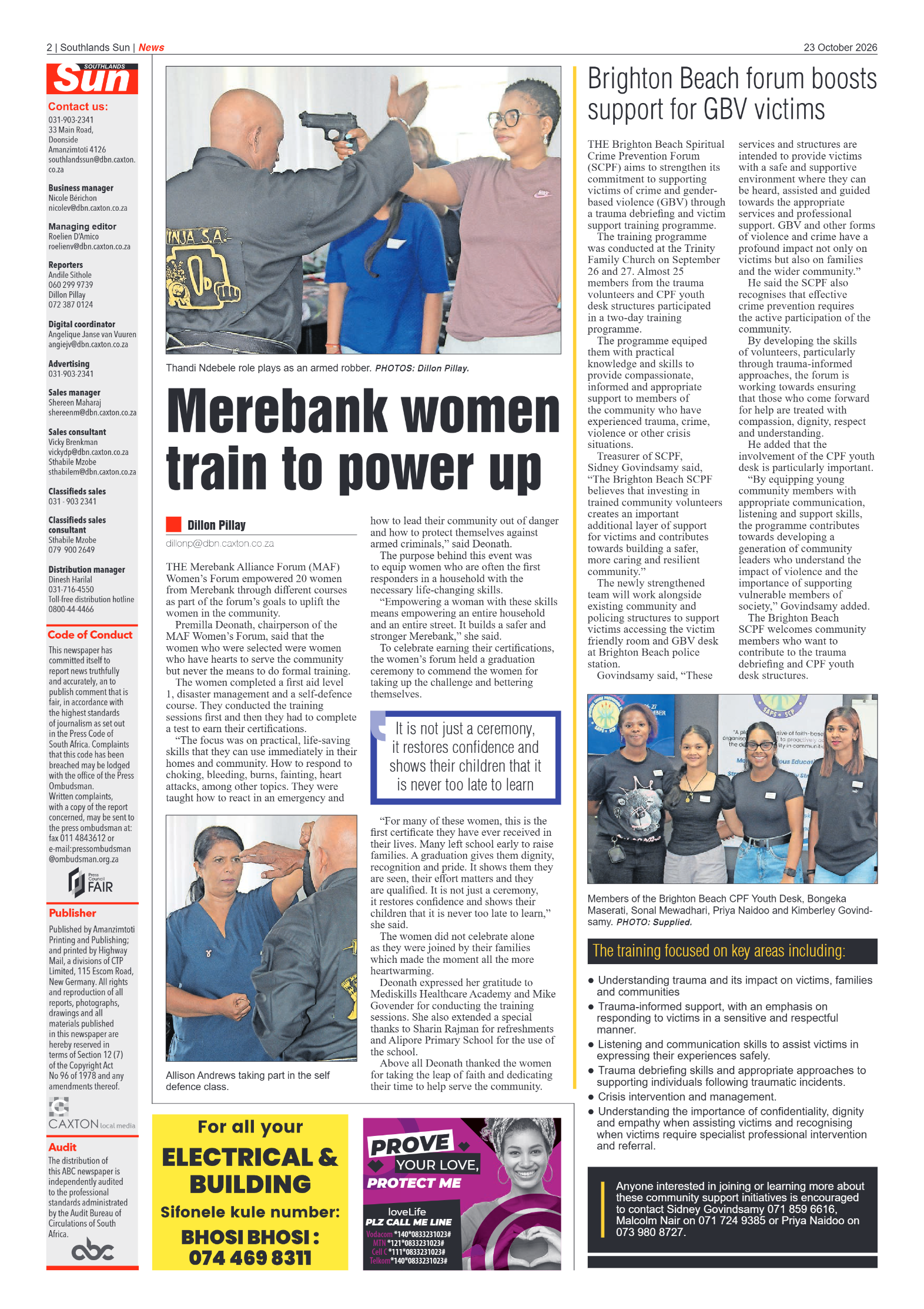 Southlands Sun 23 October 2026 page 2