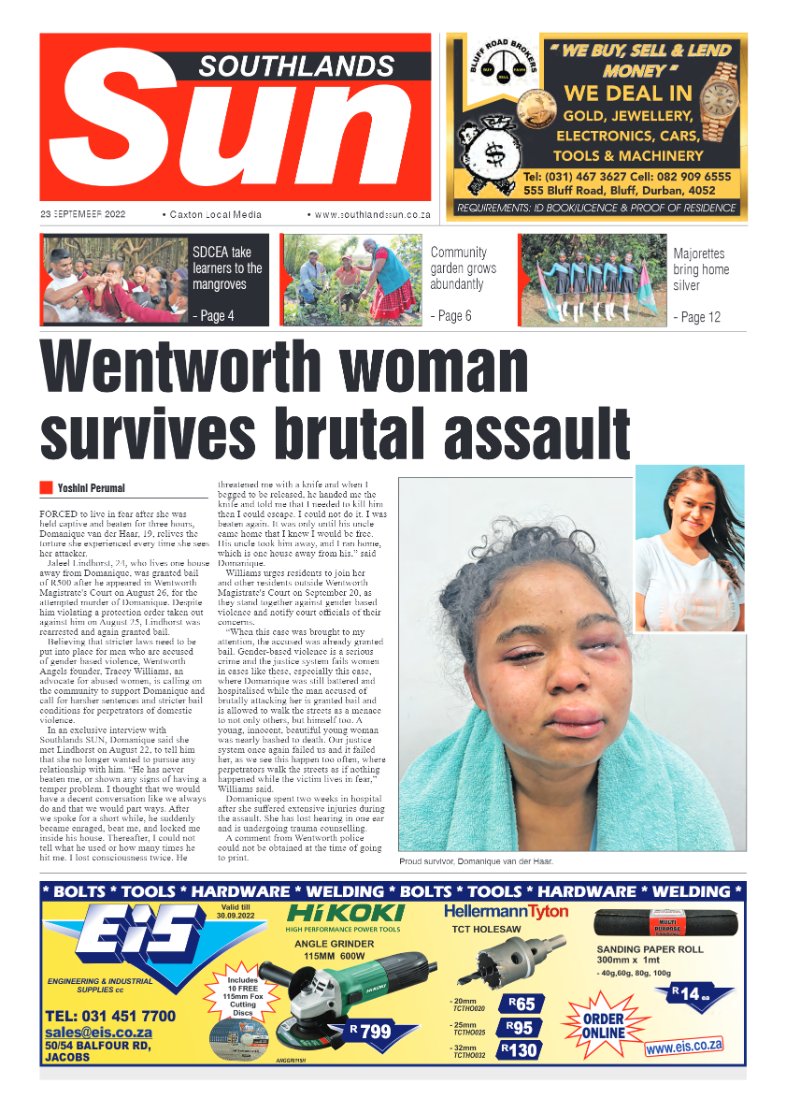 Southlands Sun 23 September 2022 page 1