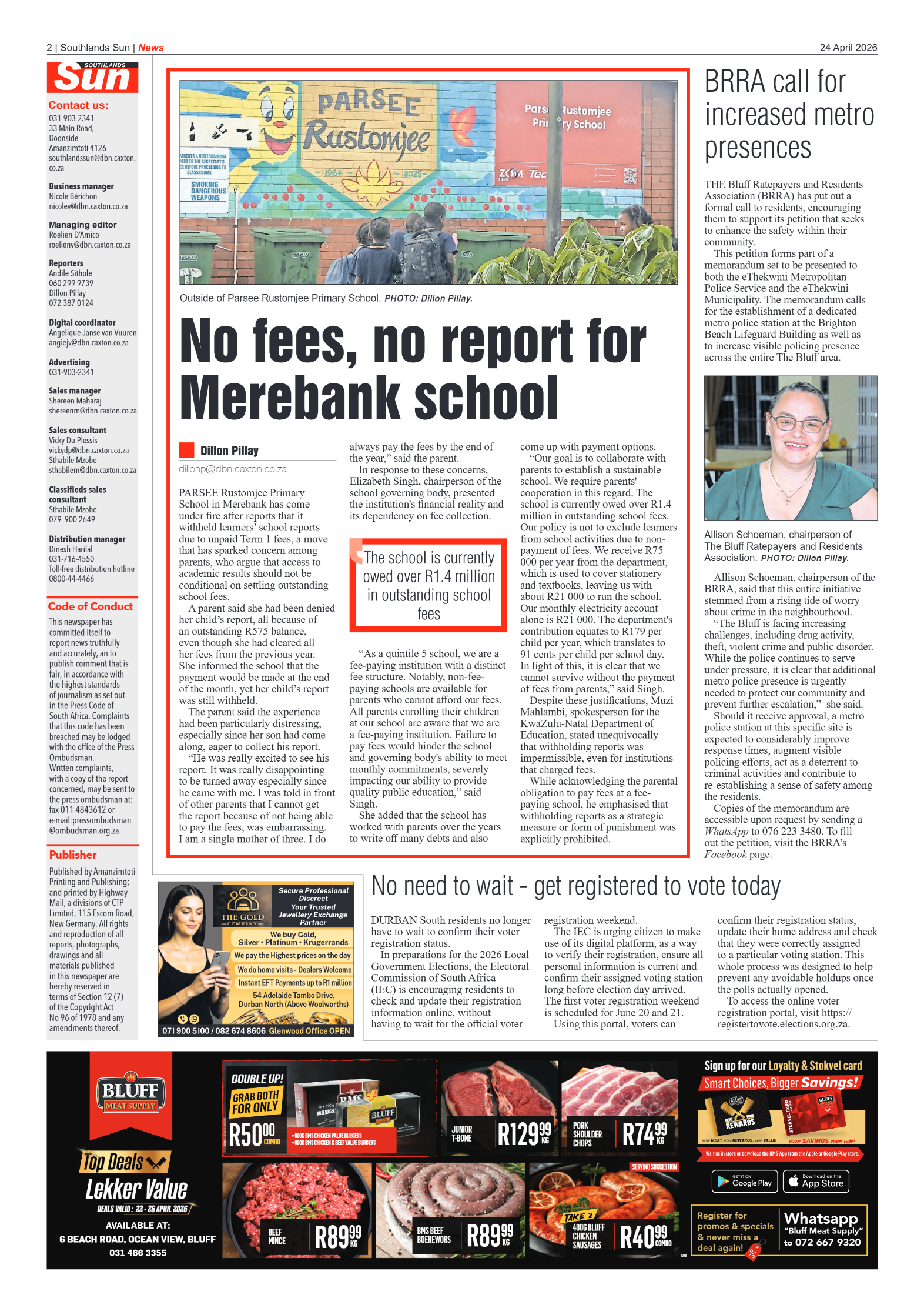 Southlands Sun 24 April 2026 page 2