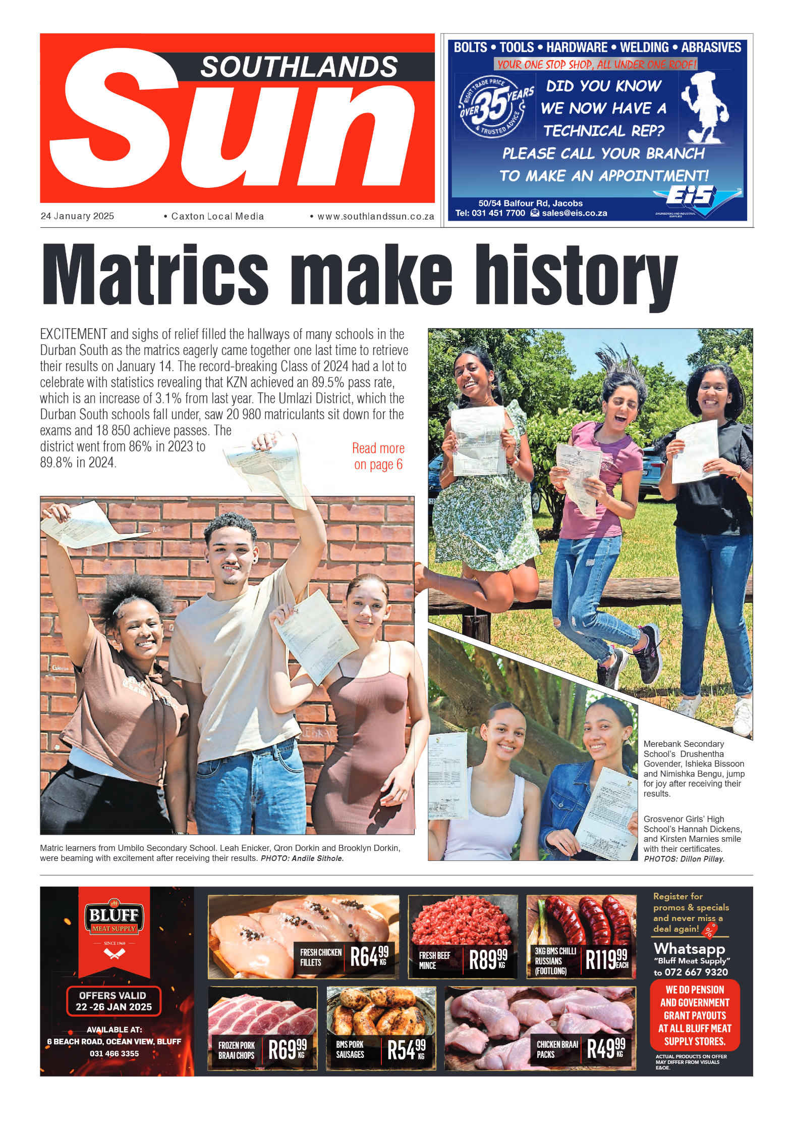 Southlands Sun 24 January 2025 page 1