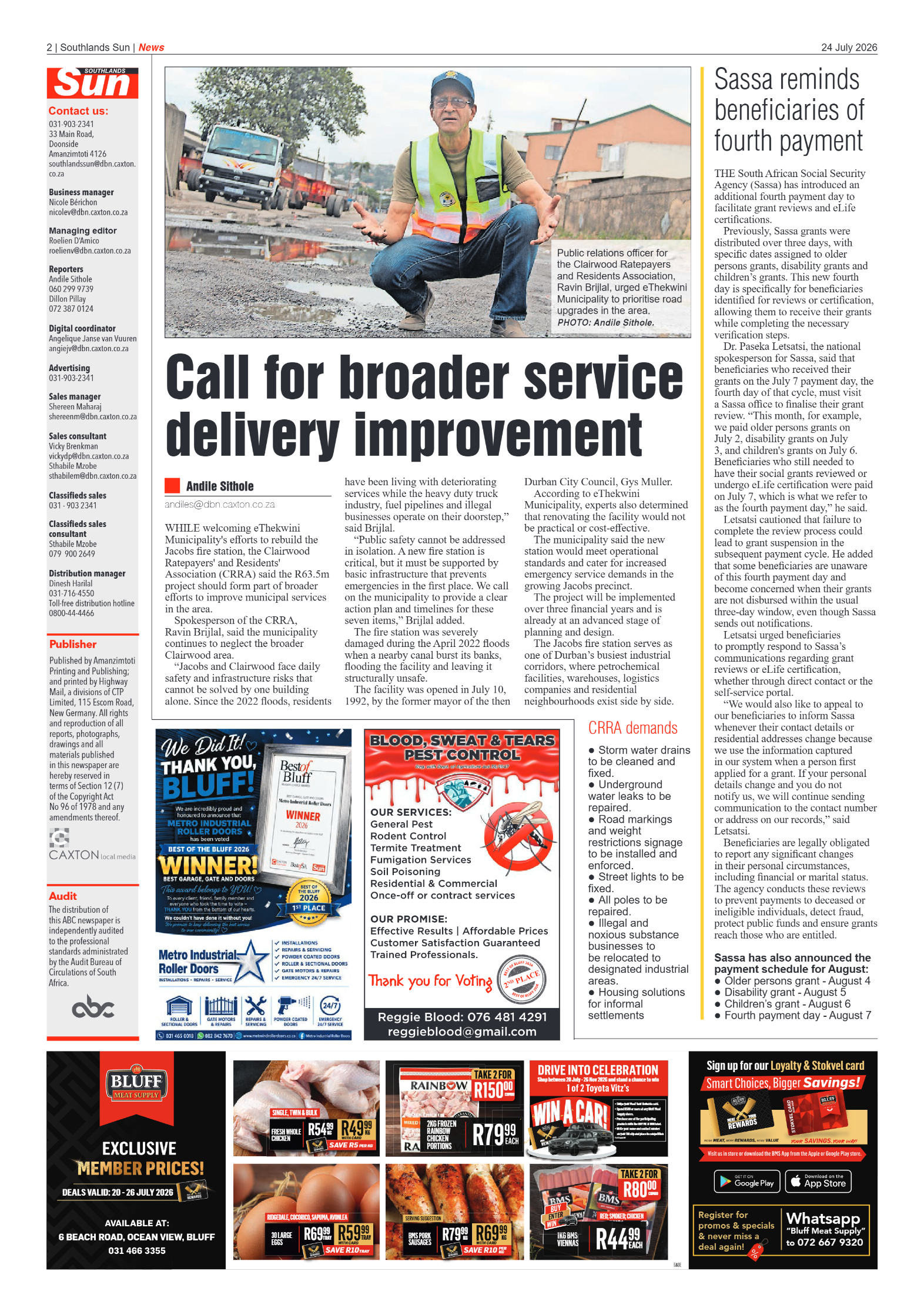 Southlands Sun 24 July 2026 page 2