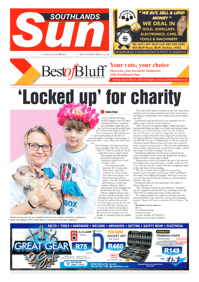 Southlands Sun 24 March 2023 page 1