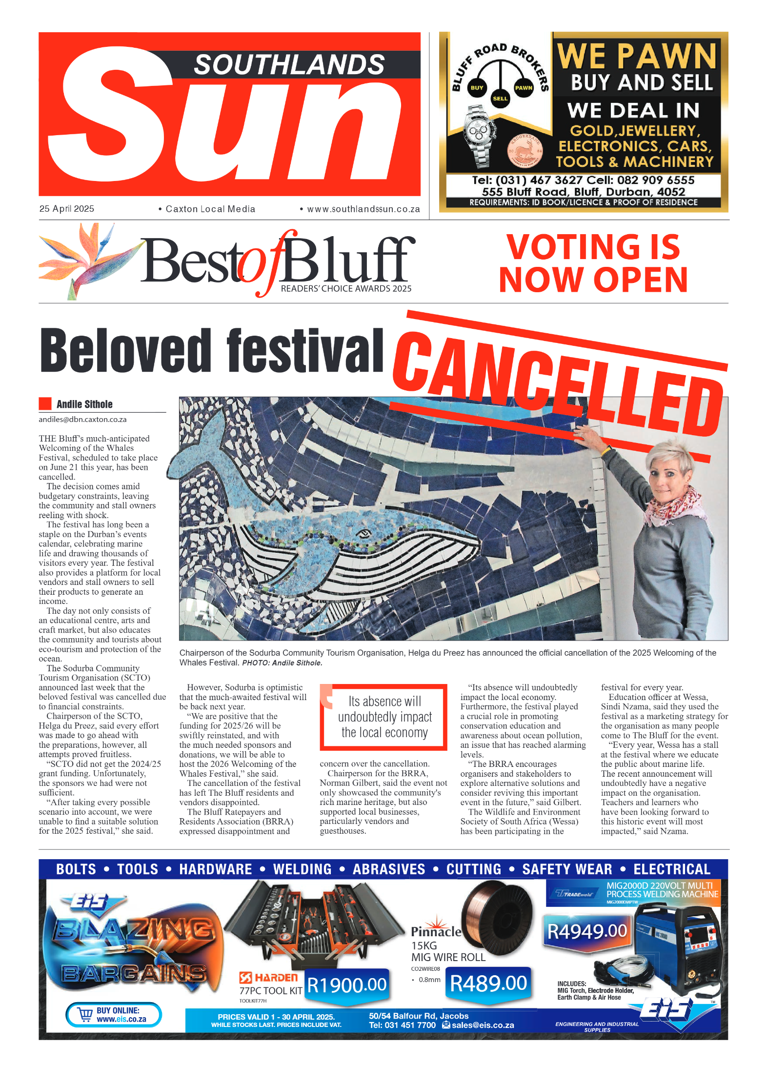 Southlands Sun 25 April 2025 page 1