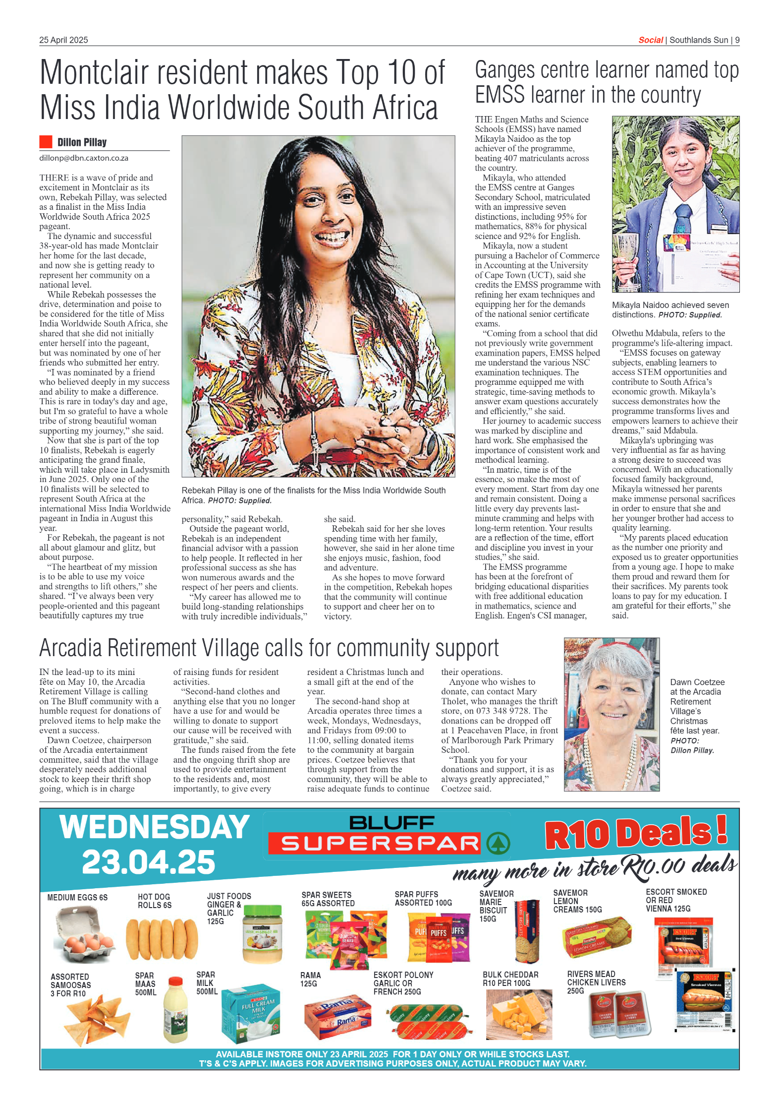 Southlands Sun 25 April 2025 page 9