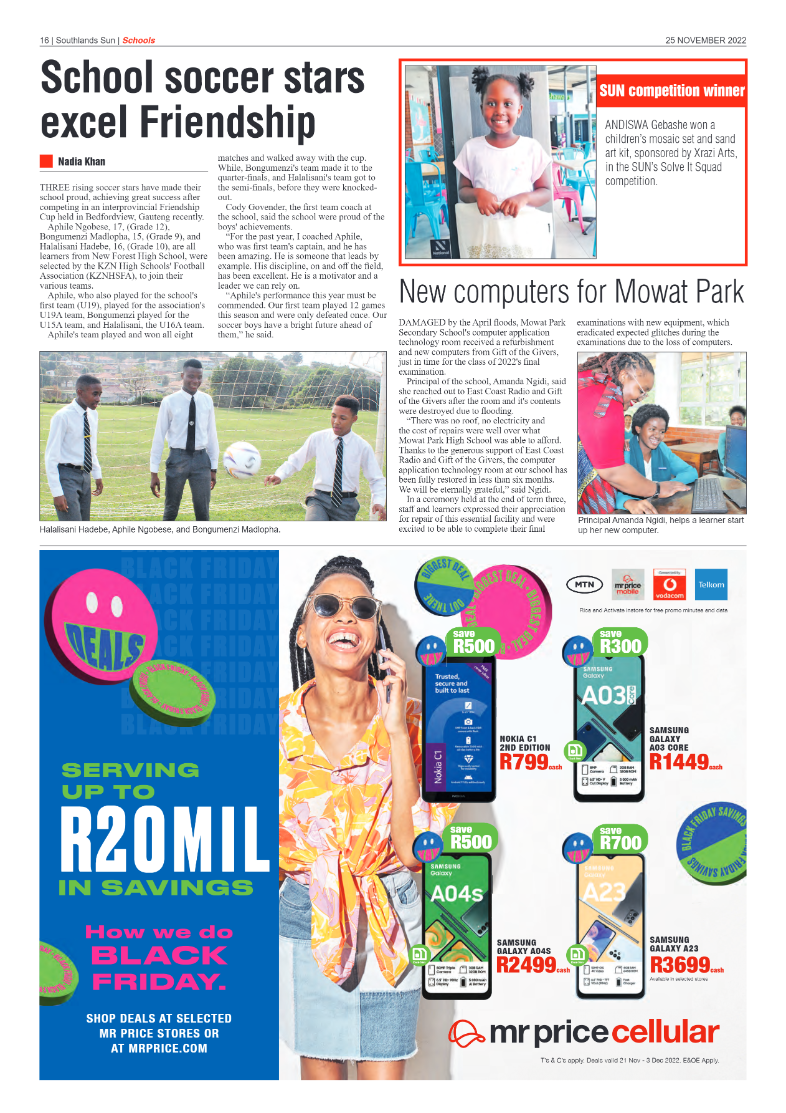 Southlands Sun 25 November 2022 page 16