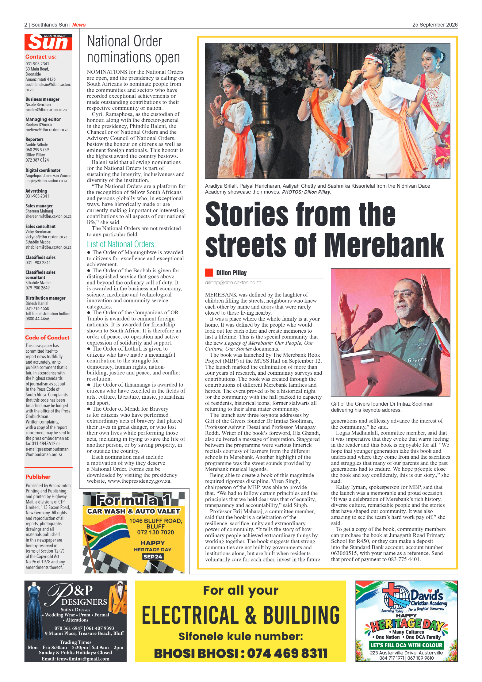Southlands Sun 25 September 2026 page 2
