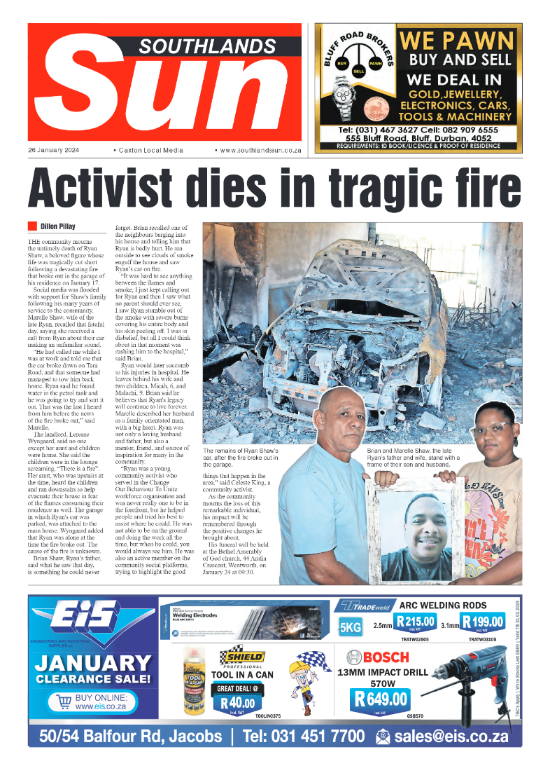 Southlands Sun 26 January 2024 page 1