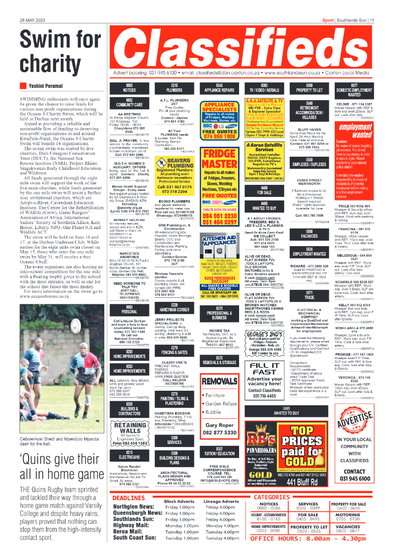 Southlands Sun 26 May 2023 page 11