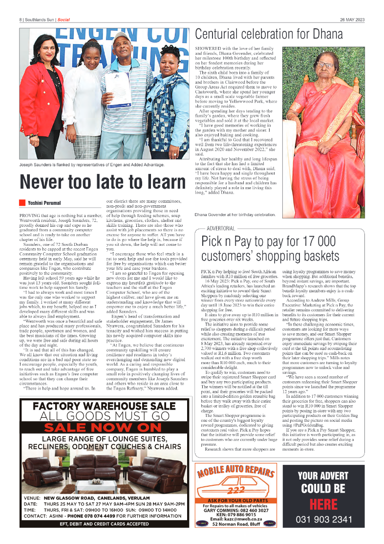 Southlands Sun 26 May 2023 page 8