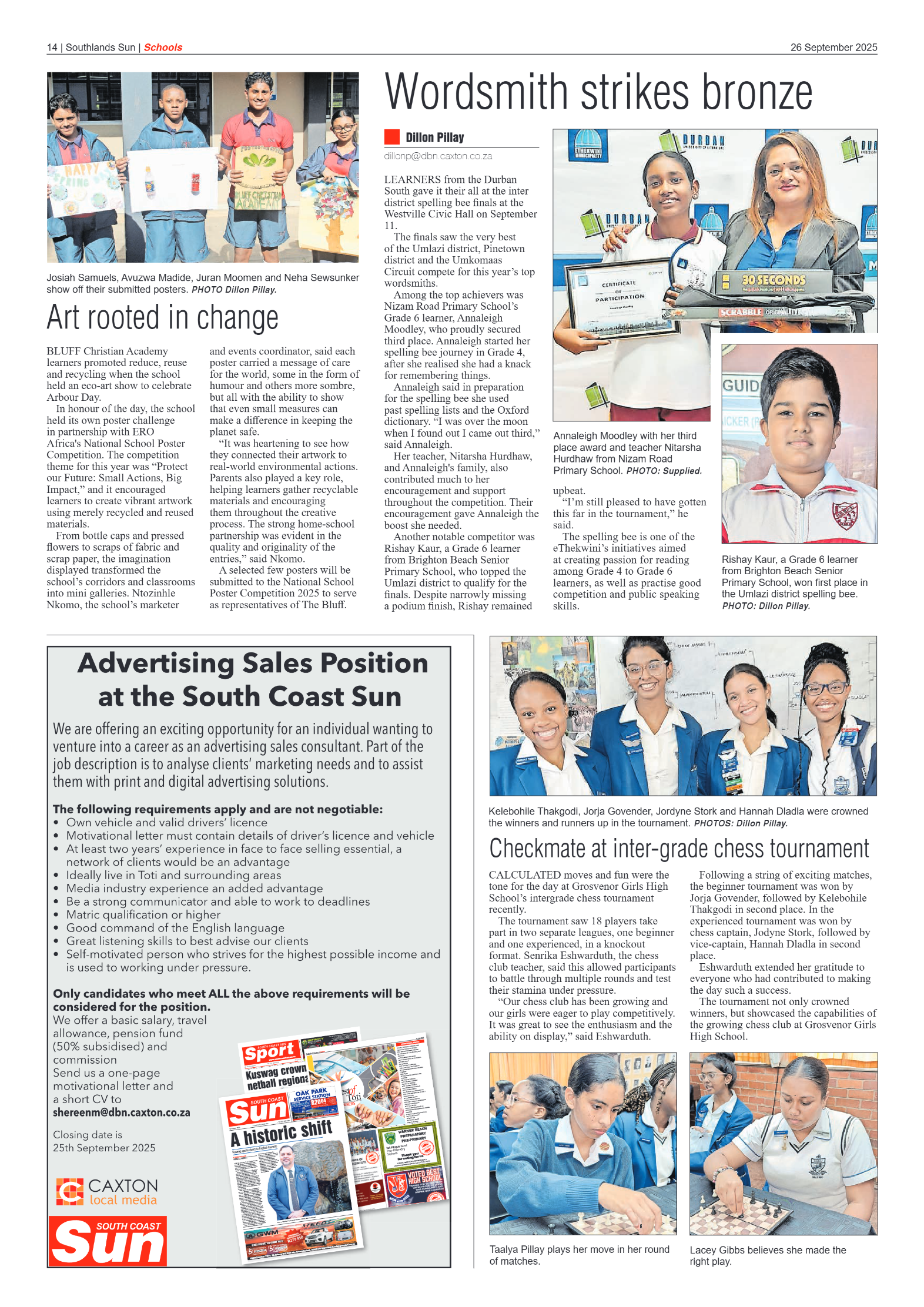 Southlands Sun 26 September 2025 page 14