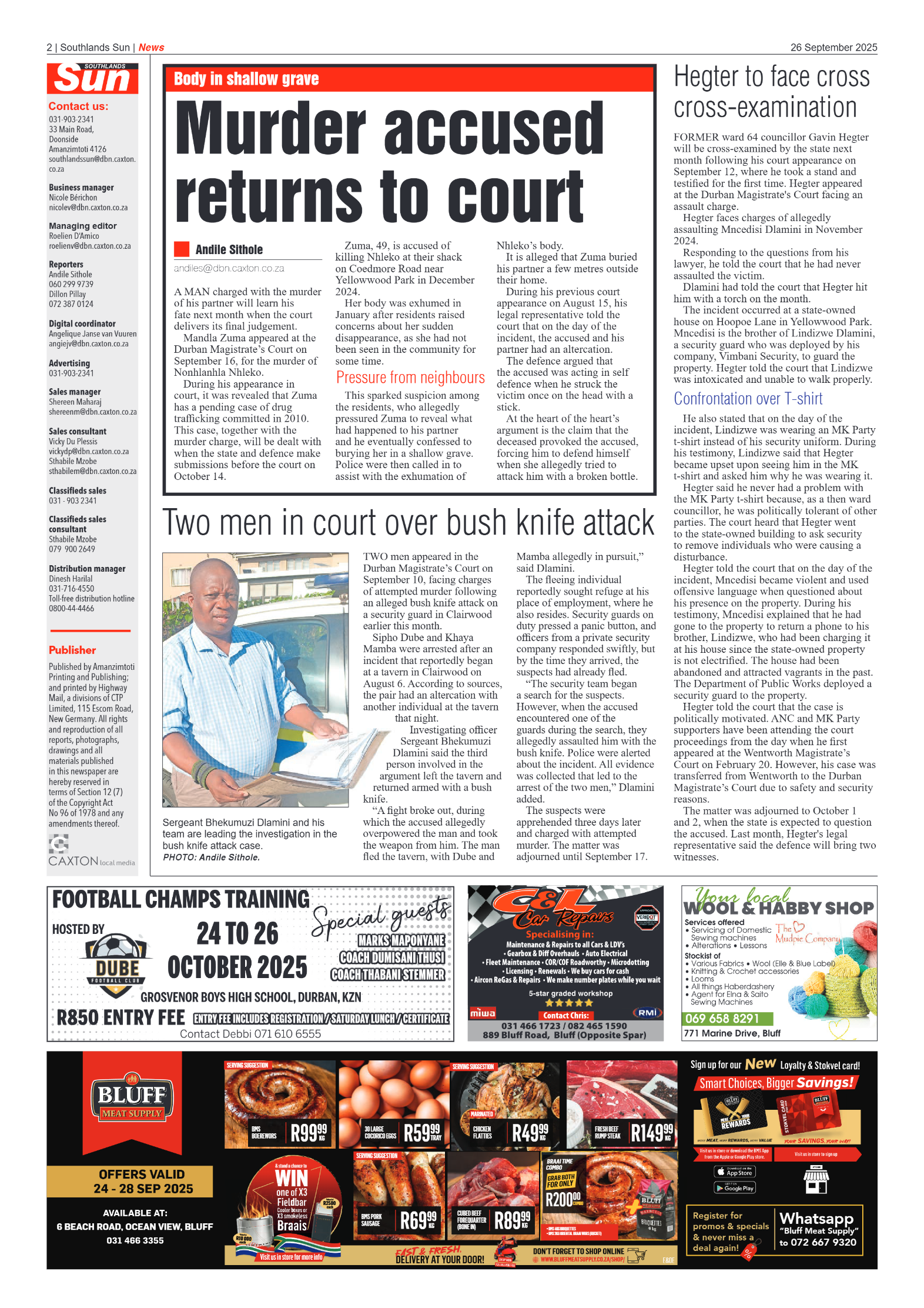 Southlands Sun 26 September 2025 page 2