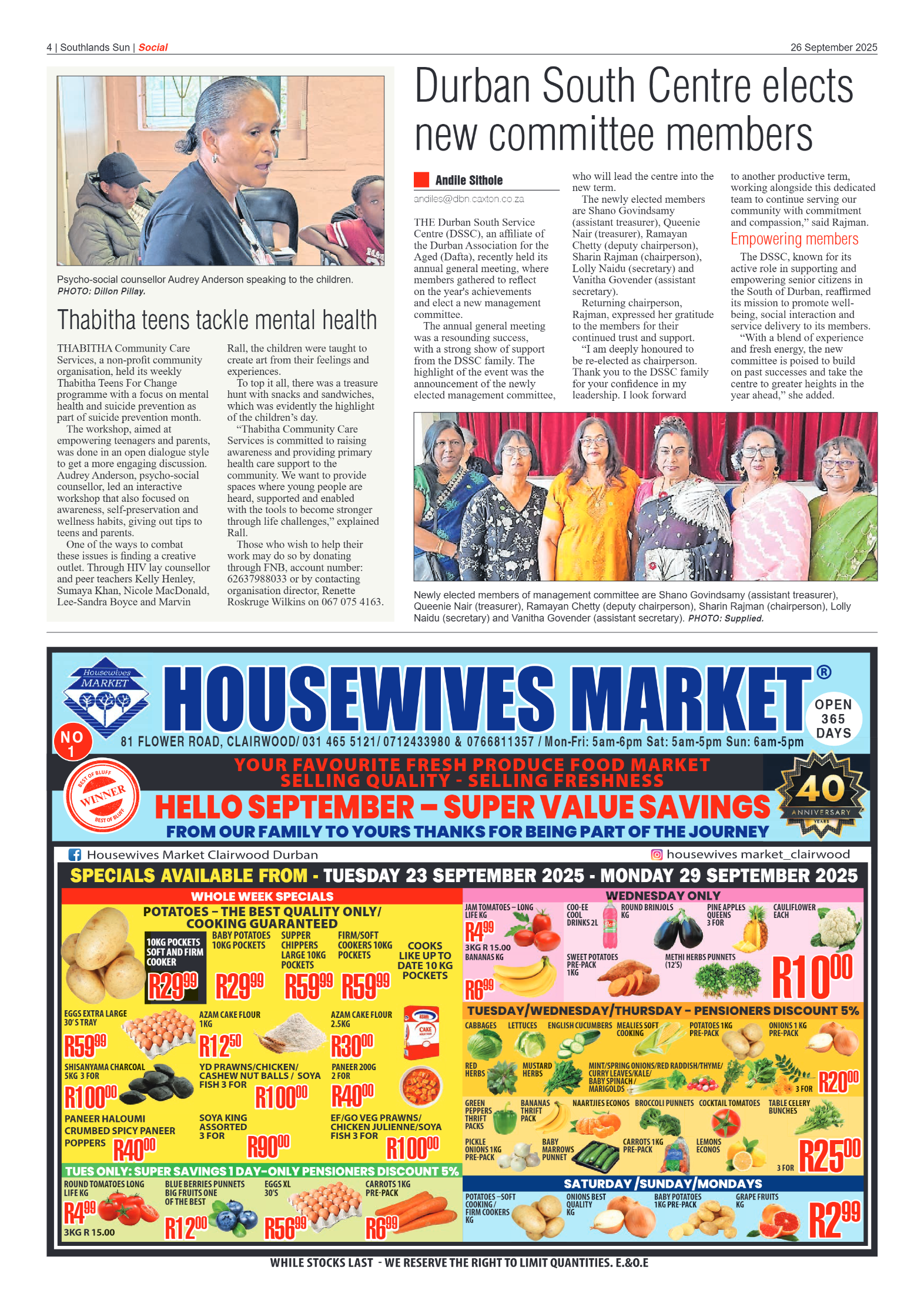 Southlands Sun 26 September 2025 page 4