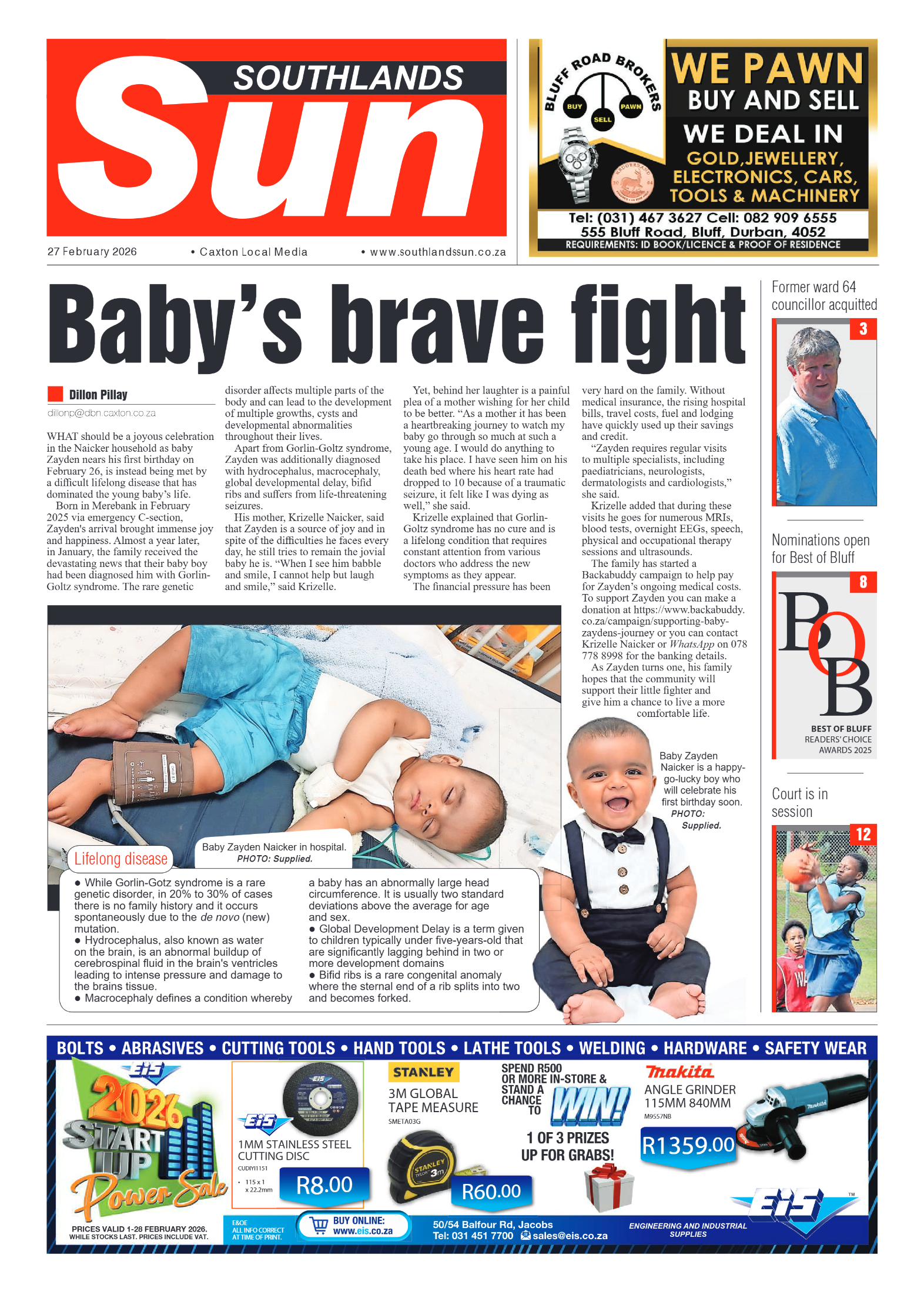 Southlands Sun 27 February 2026 page 1