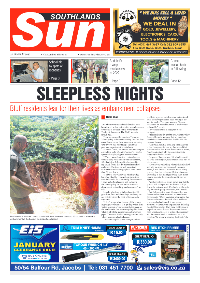 Southlands Sun 27 January 2023 page 1