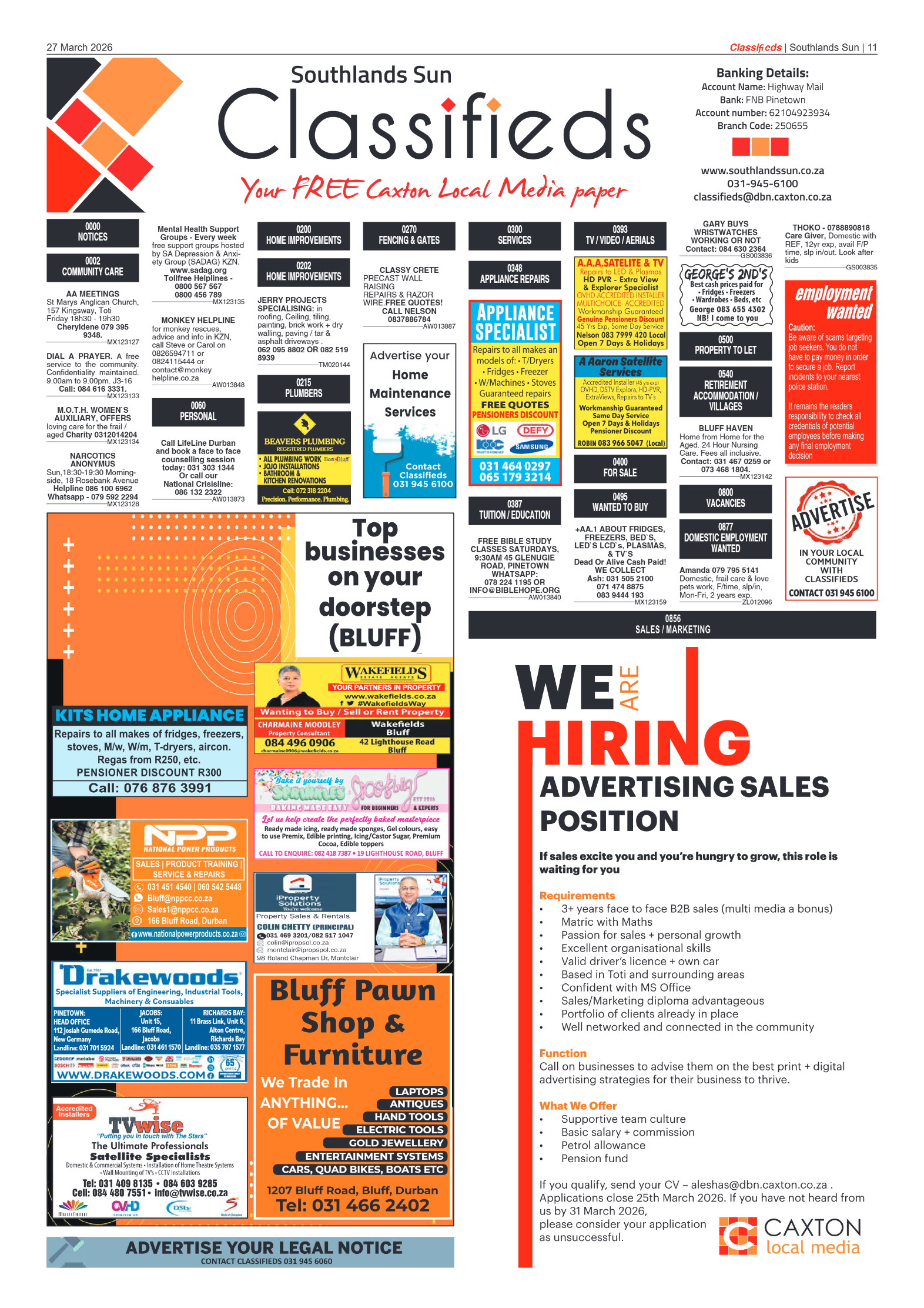 Southlands Sun 27 March 2026 page 11