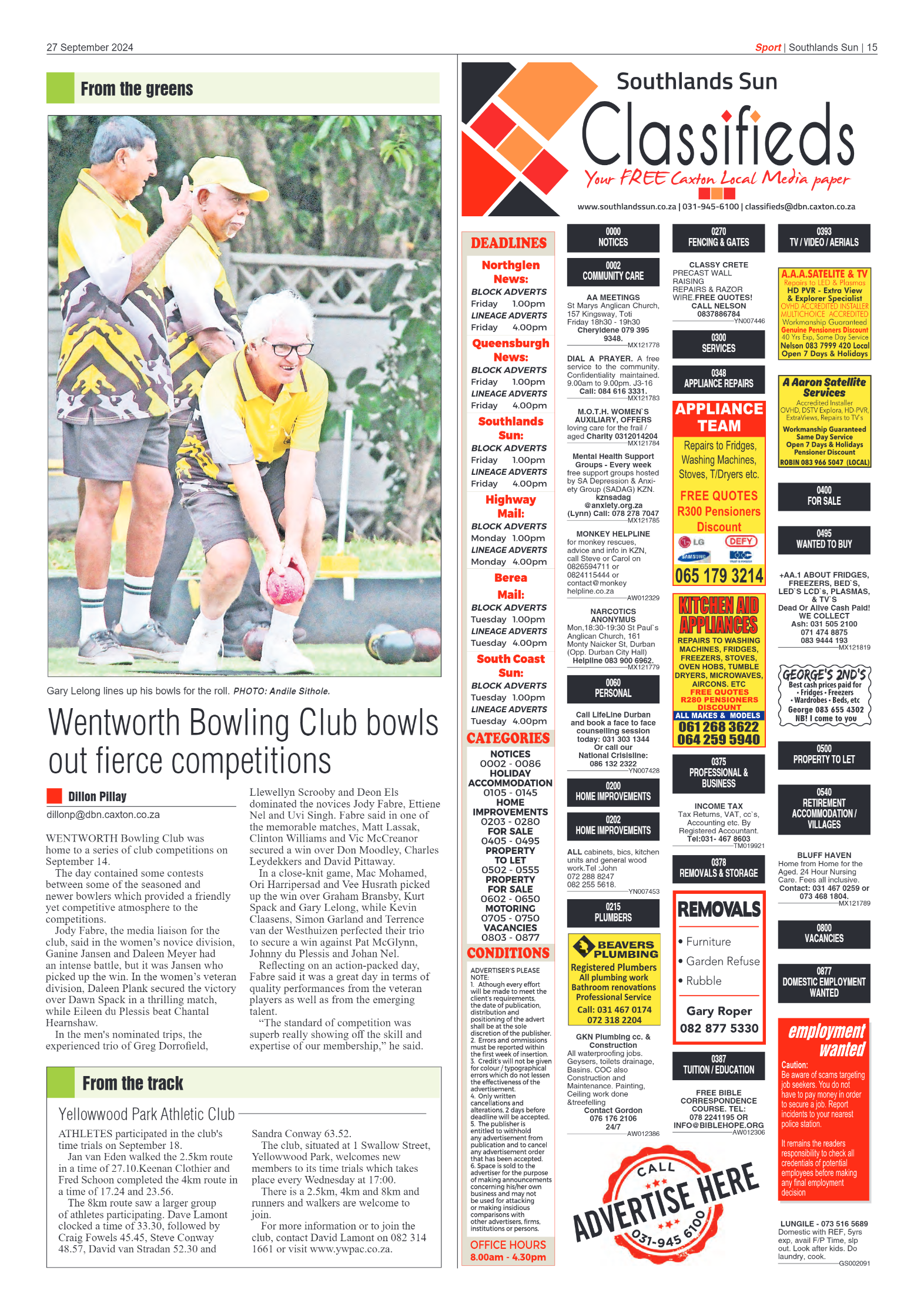 Southlands Sun 27 September 2024 page 15