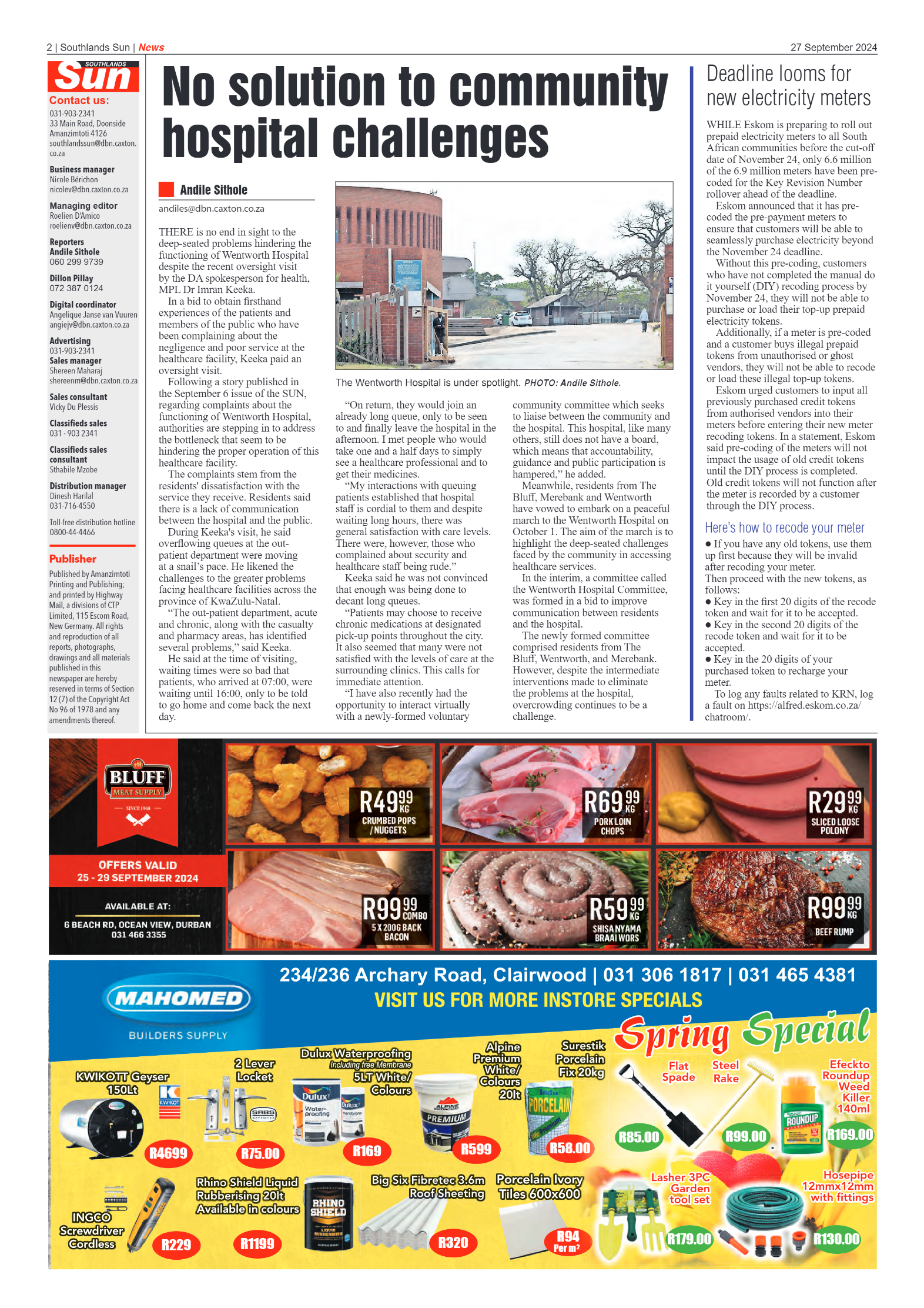 Southlands Sun 27 September 2024 page 2