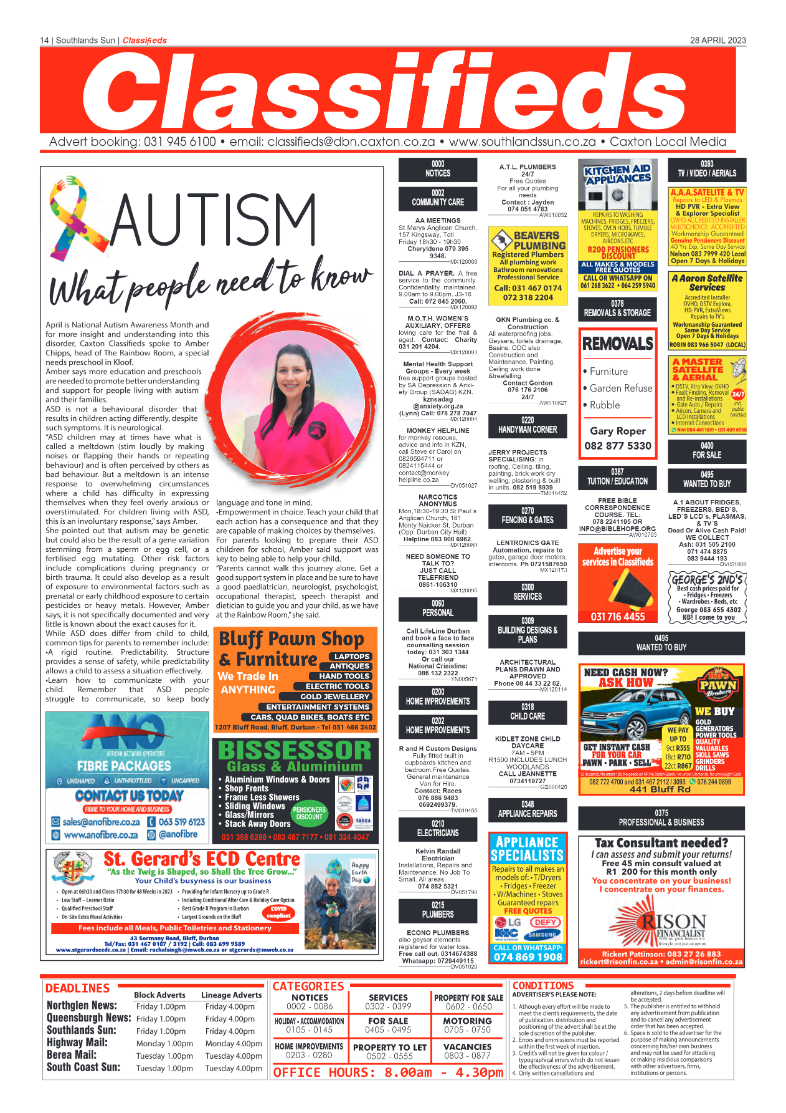 Southlands Sun 28 April 2023 page 14