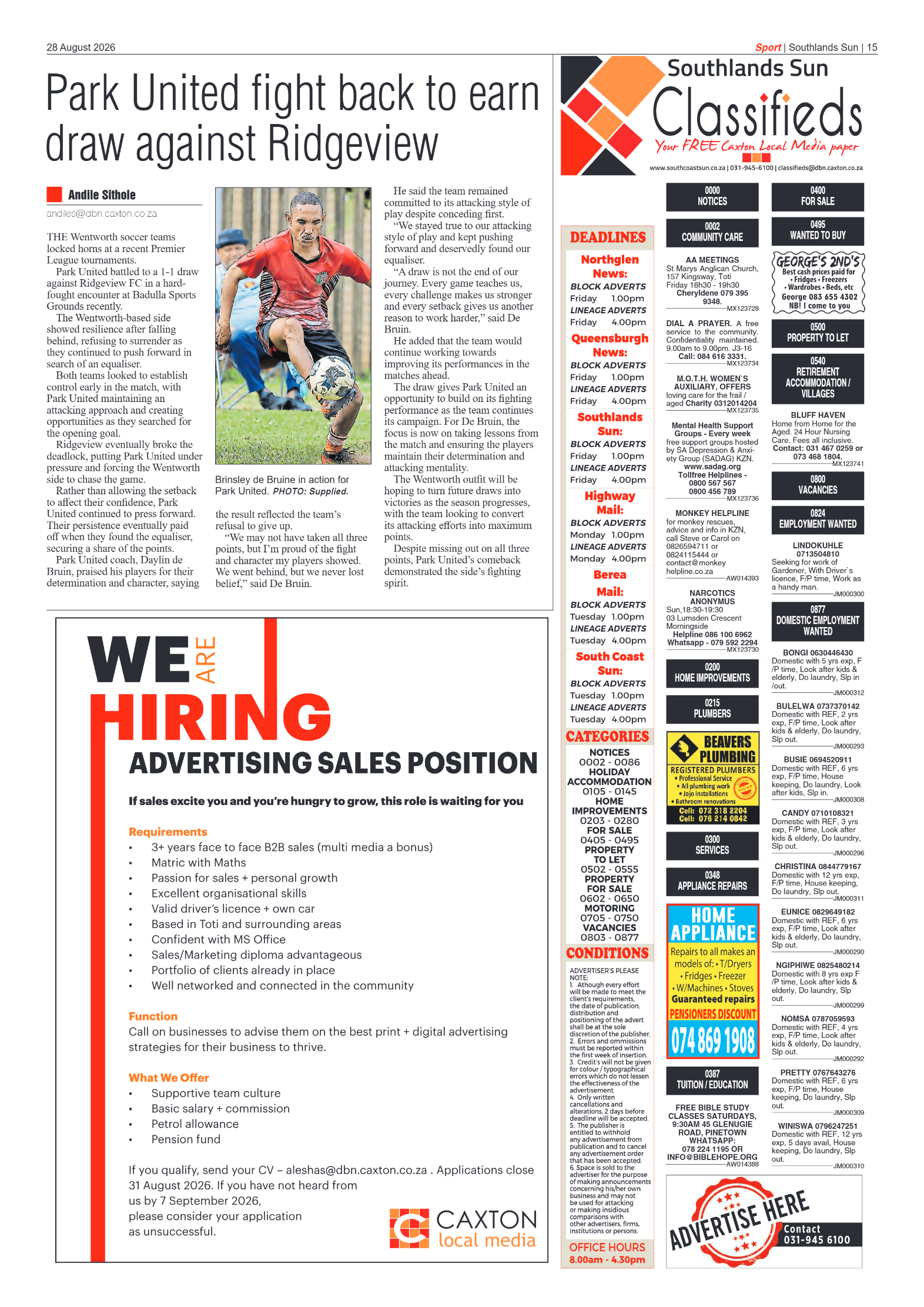 Southlands Sun 28 August 2026 page 14