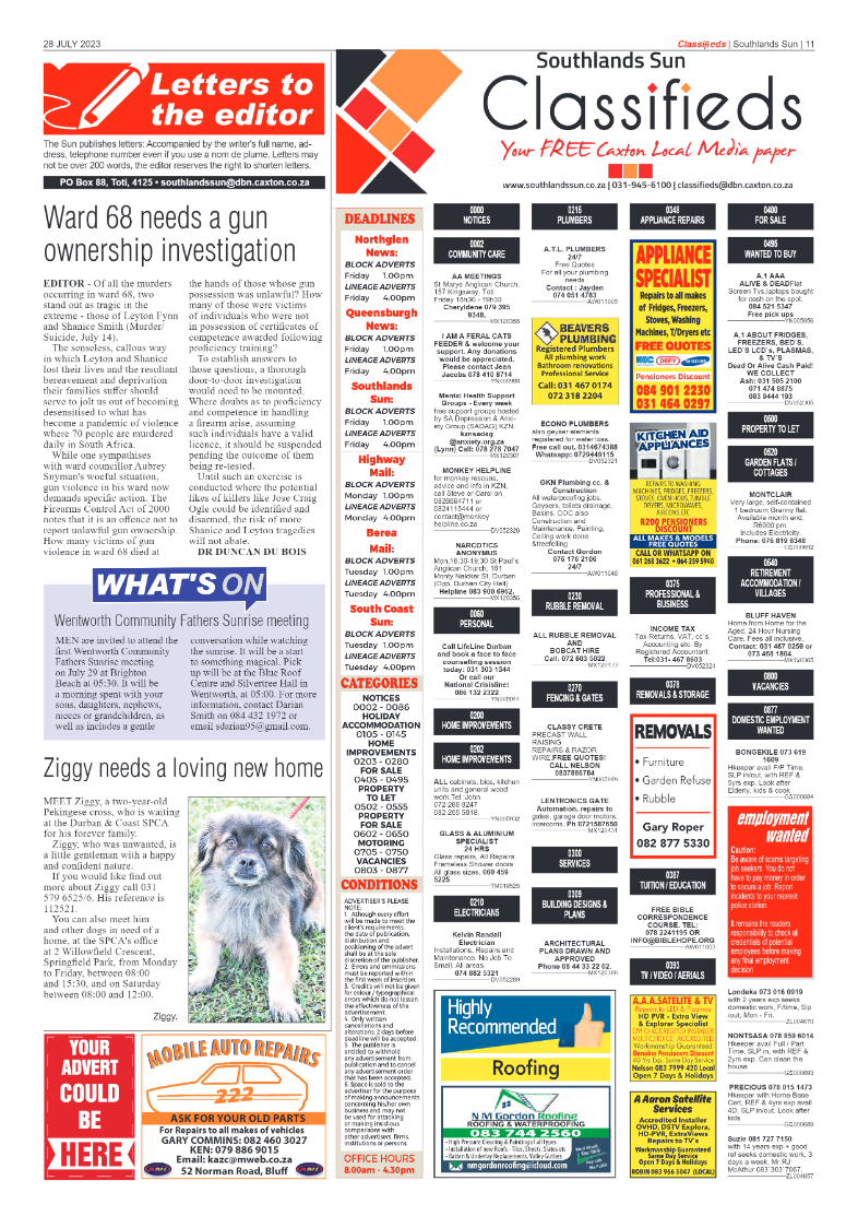 Southlands Sun 28 July 2023 page 11