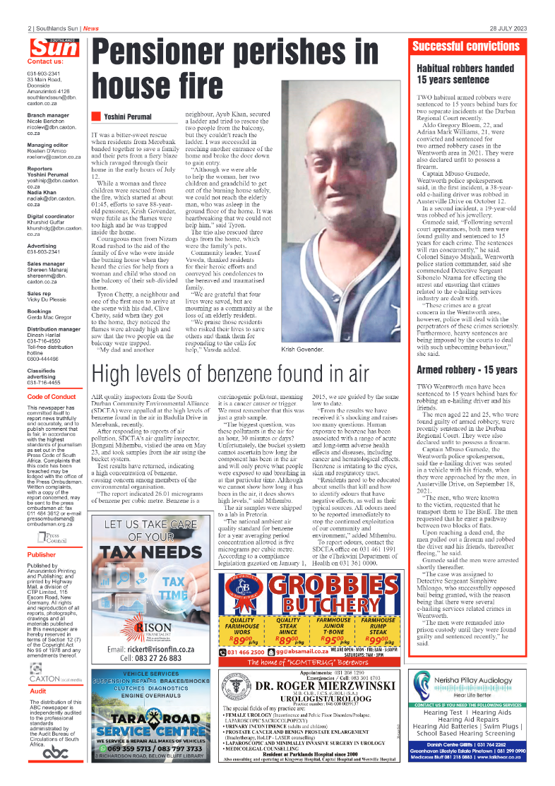 Southlands Sun 28 July 2023 page 2
