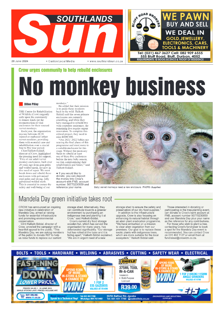 Southlands Sun 28 June 2024 page 1