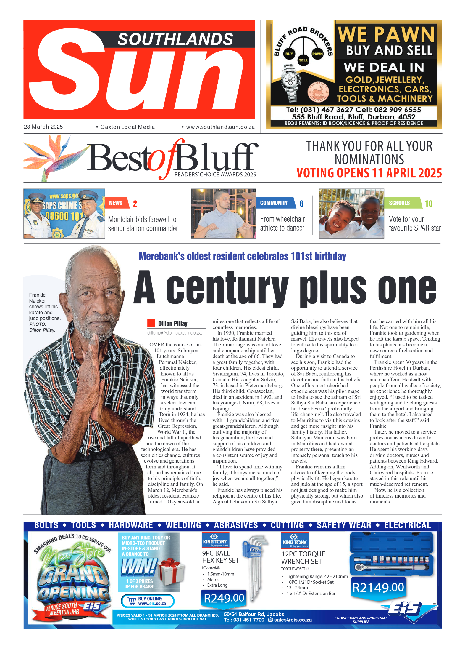 Southlands Sun 28 March 2025 page 1