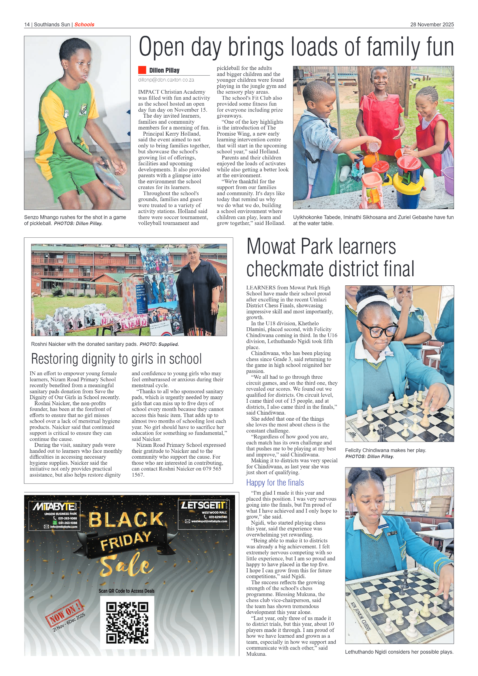 Southlands Sun 28 November 2025 page 16