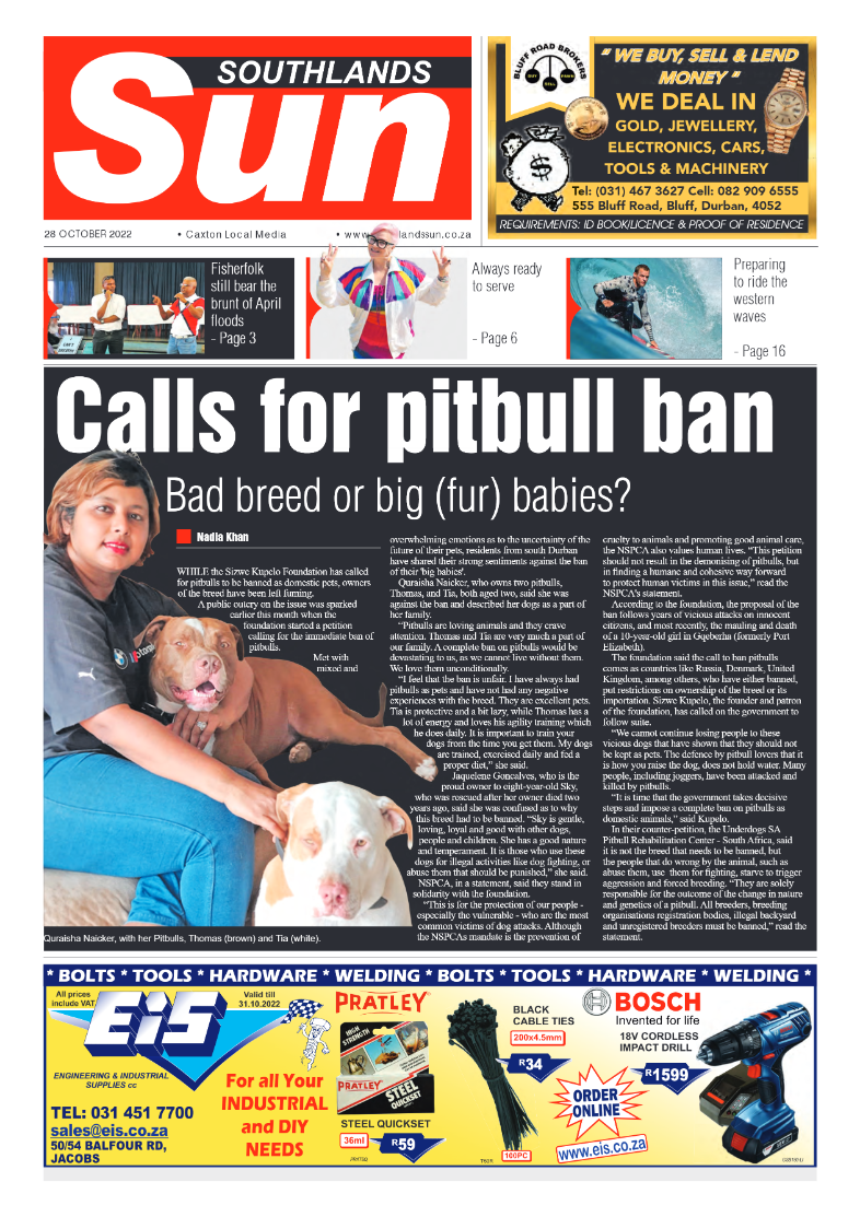Southlands Sun 28 October 2022 page 1