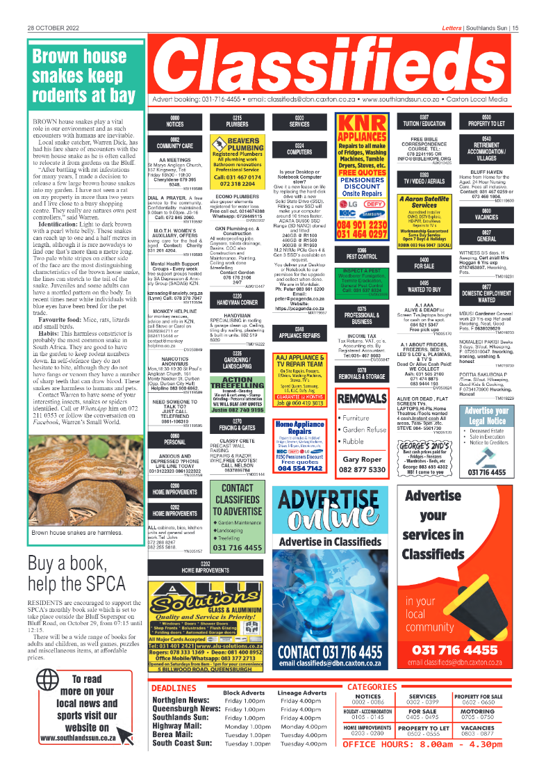 Southlands Sun 28 October 2022 page 15
