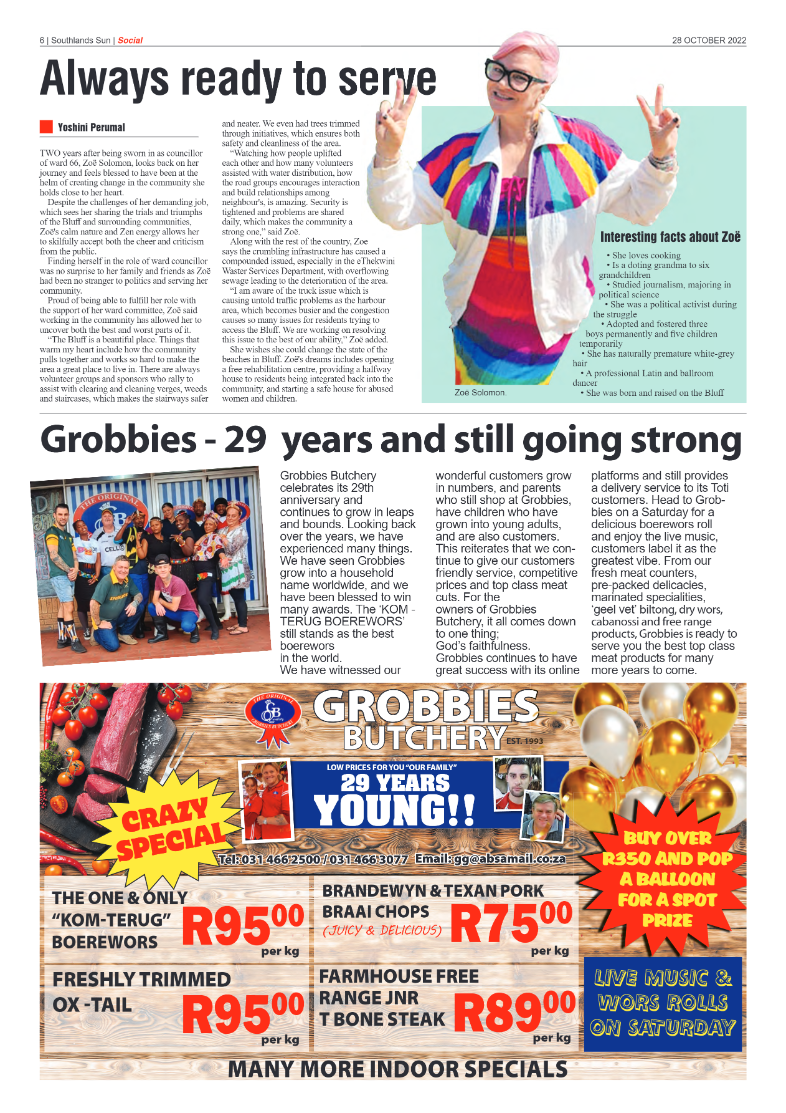 Southlands Sun 28 October 2022 page 6