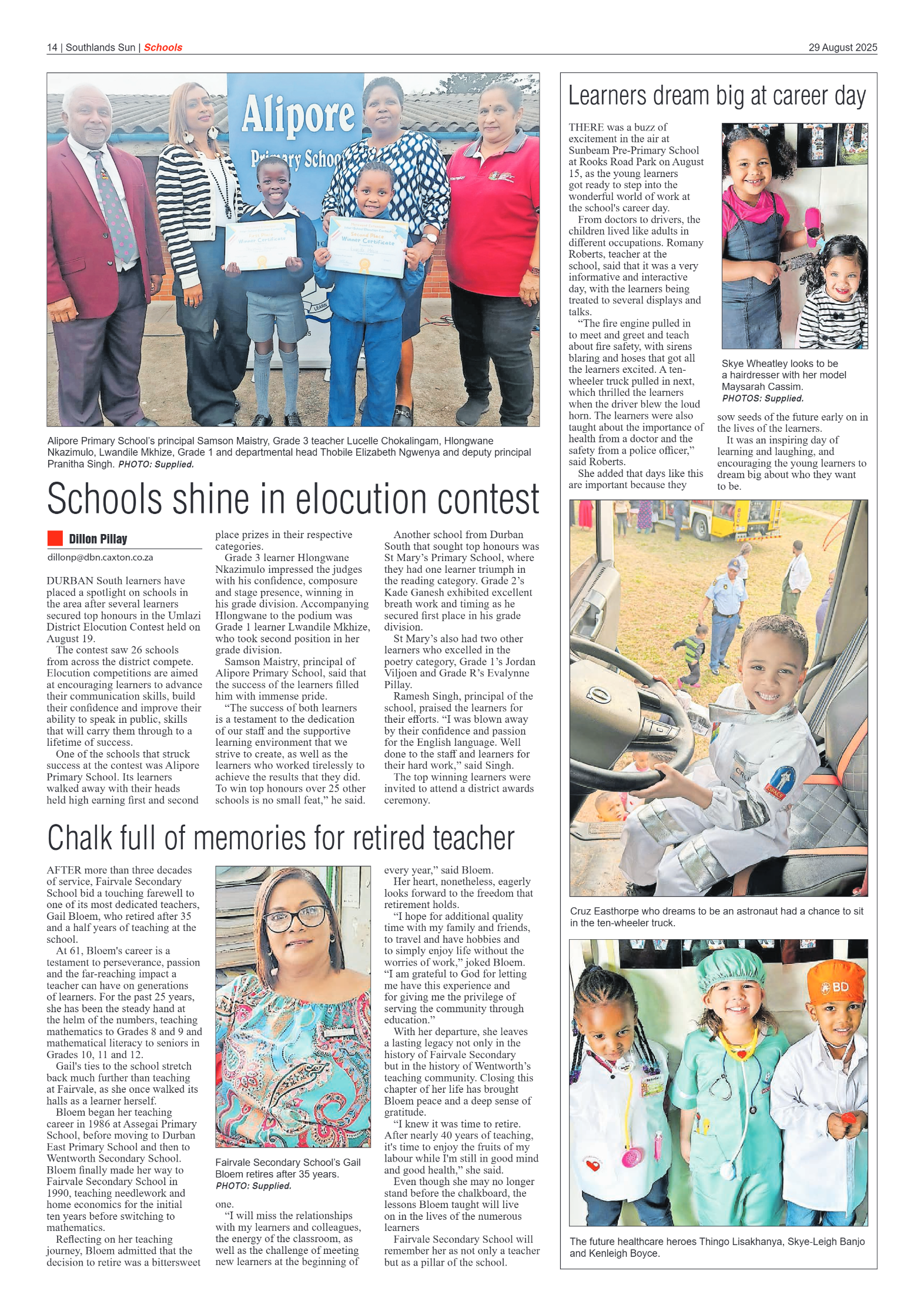 Southlands Sun 29 August 2025 page 14