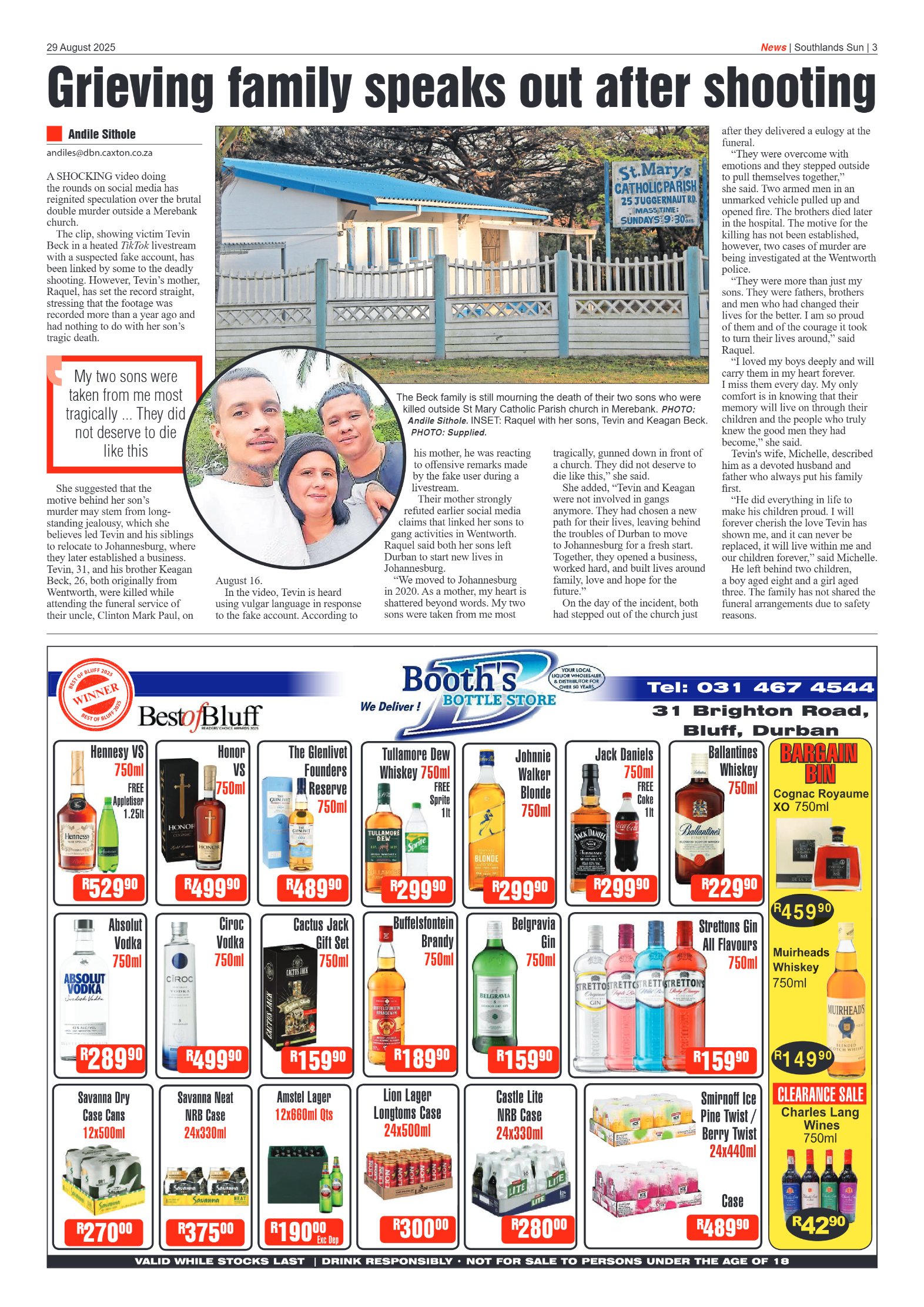 Southlands Sun 29 August 2025 page 3