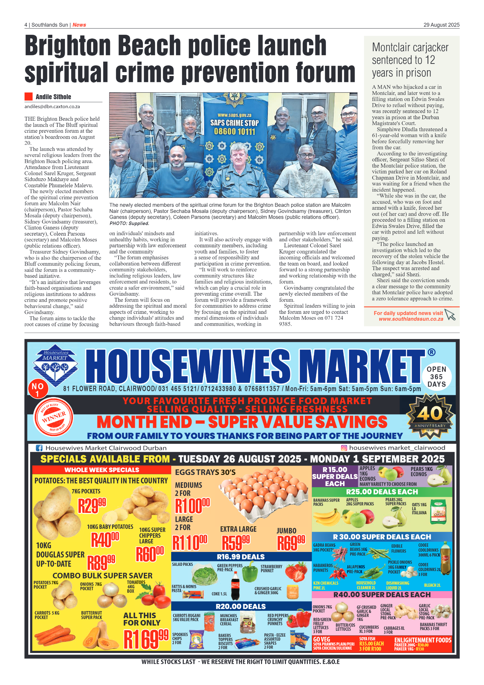 Southlands Sun 29 August 2025 page 4
