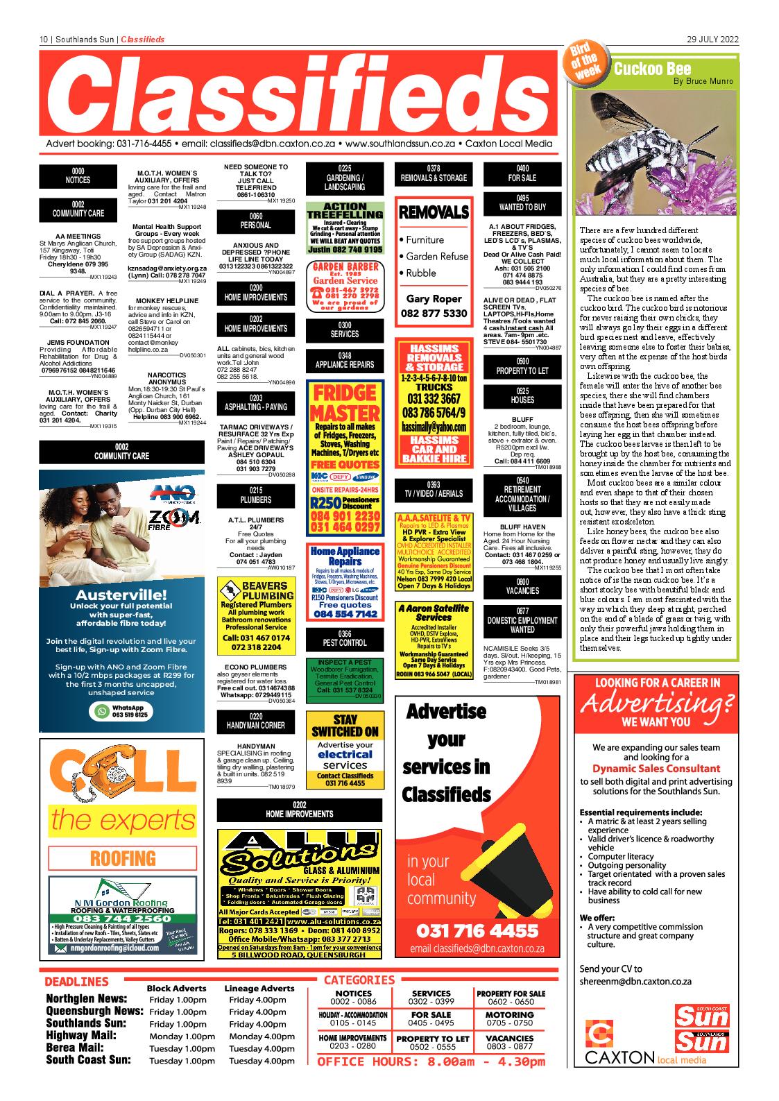 Southlands Sun 29 July 2022 page 10