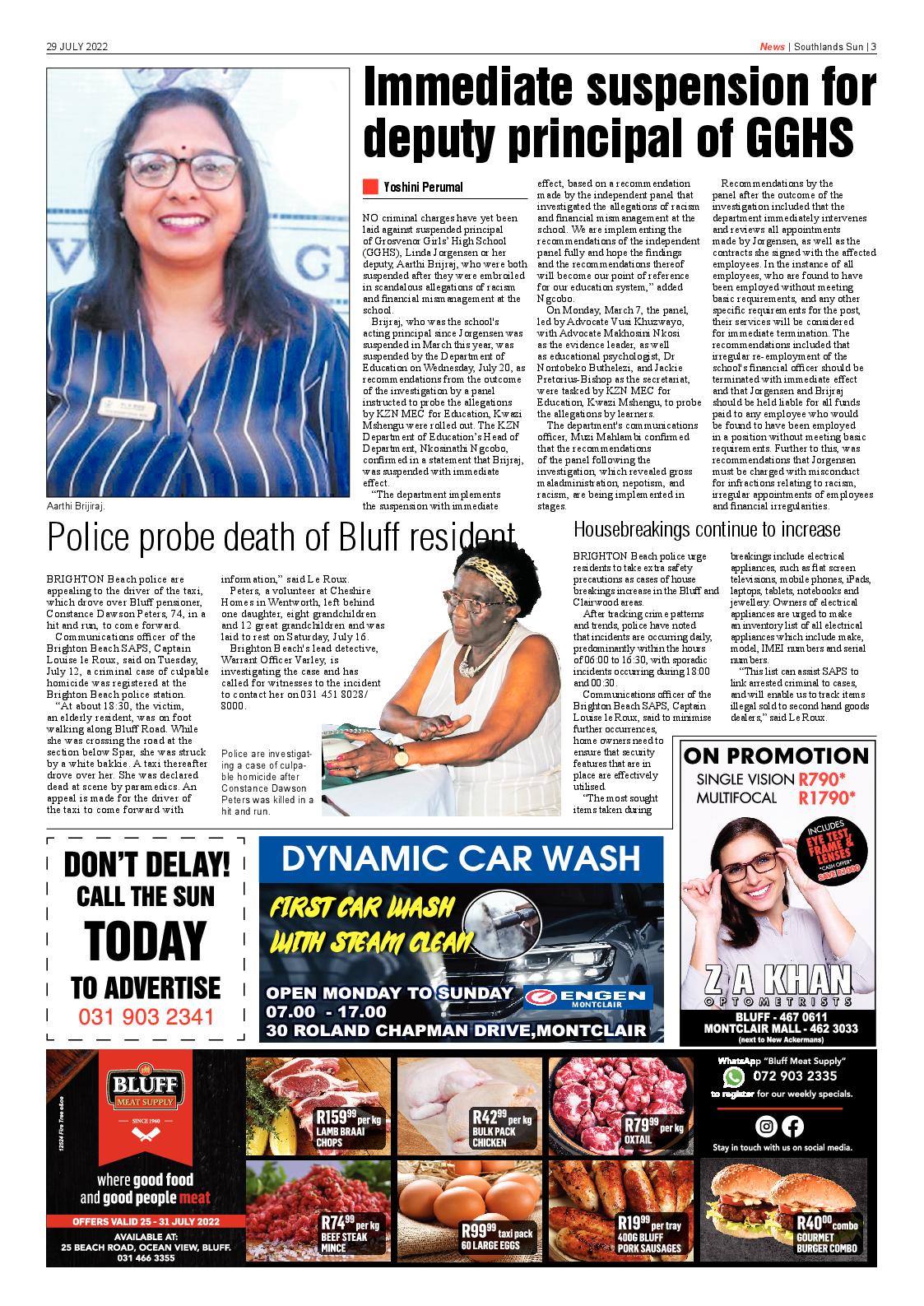 Southlands Sun 29 July 2022 page 3
