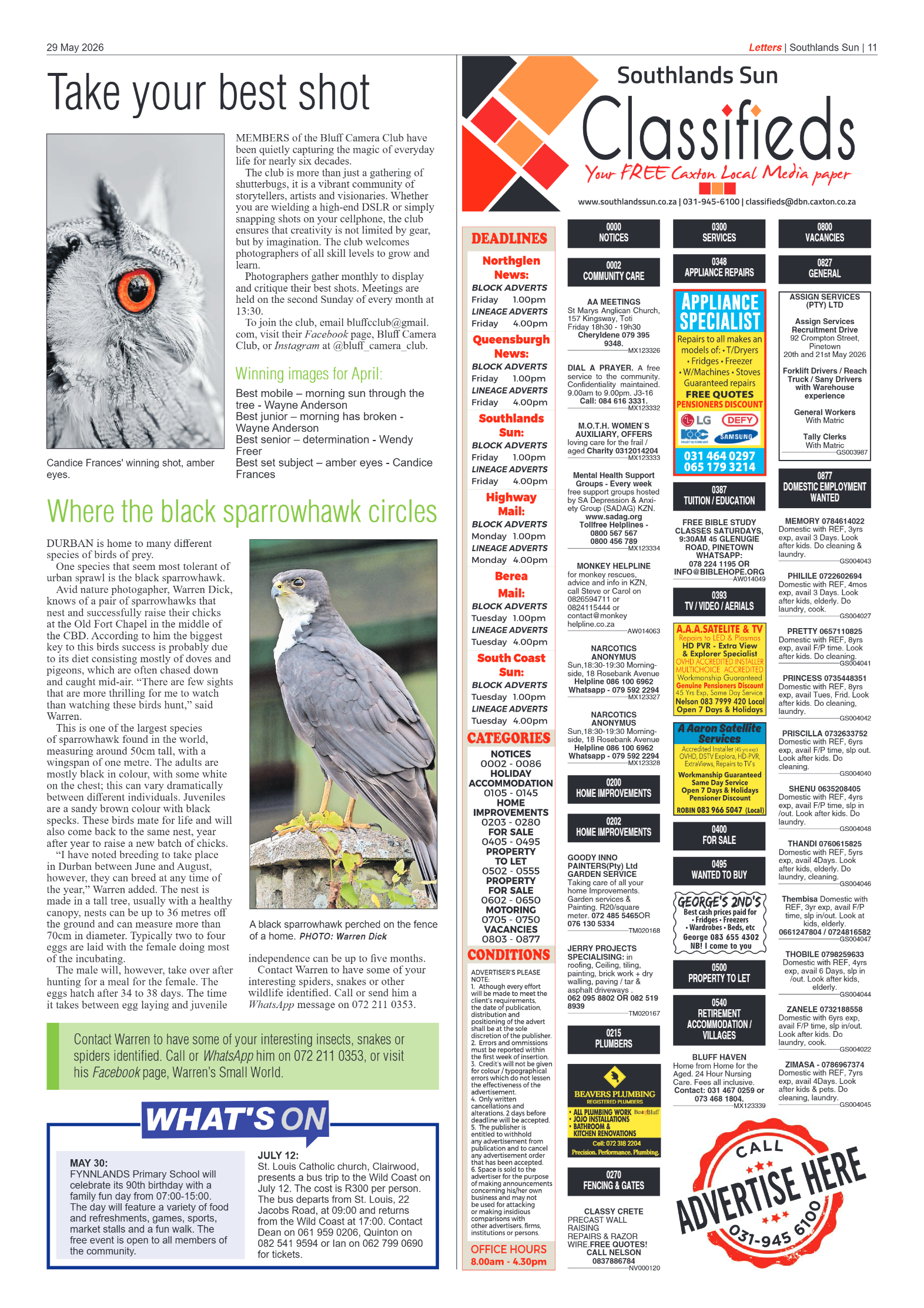 Southlands Sun 29 May 2026 page 11