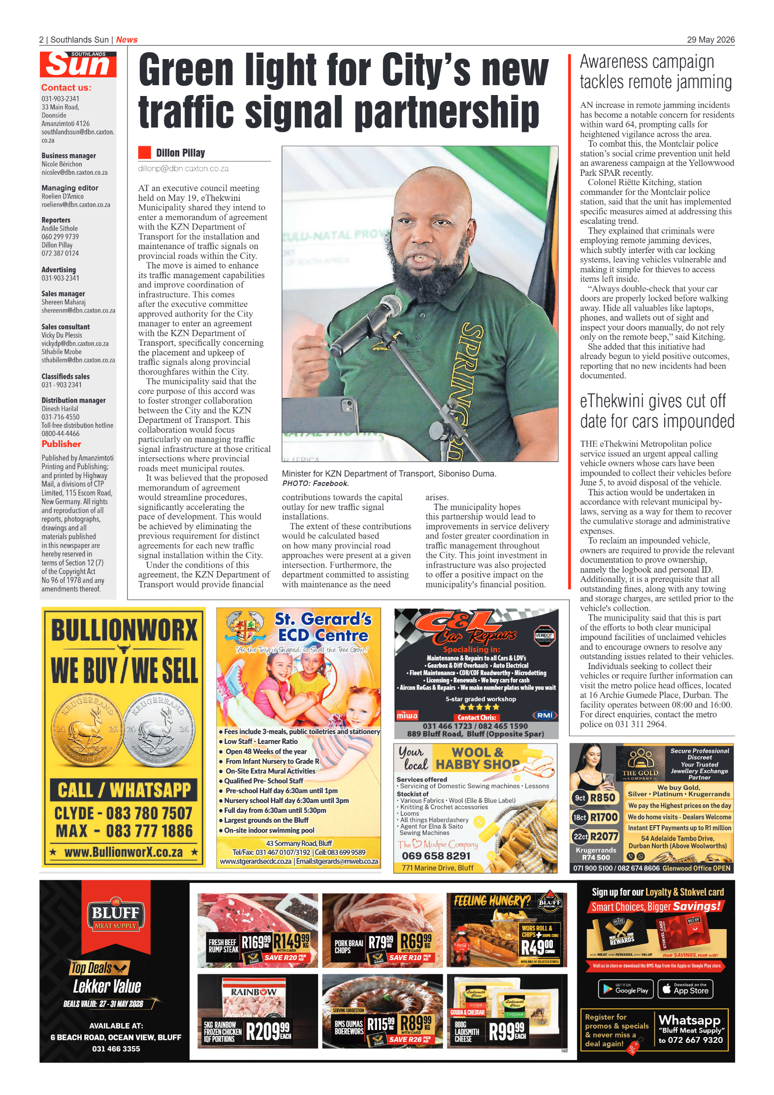 Southlands Sun 29 May 2026 page 2