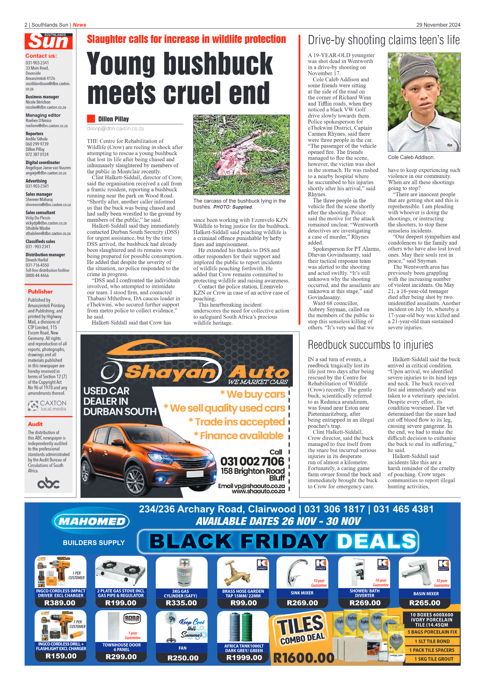 Southlands Sun 29 November 2024 page 2