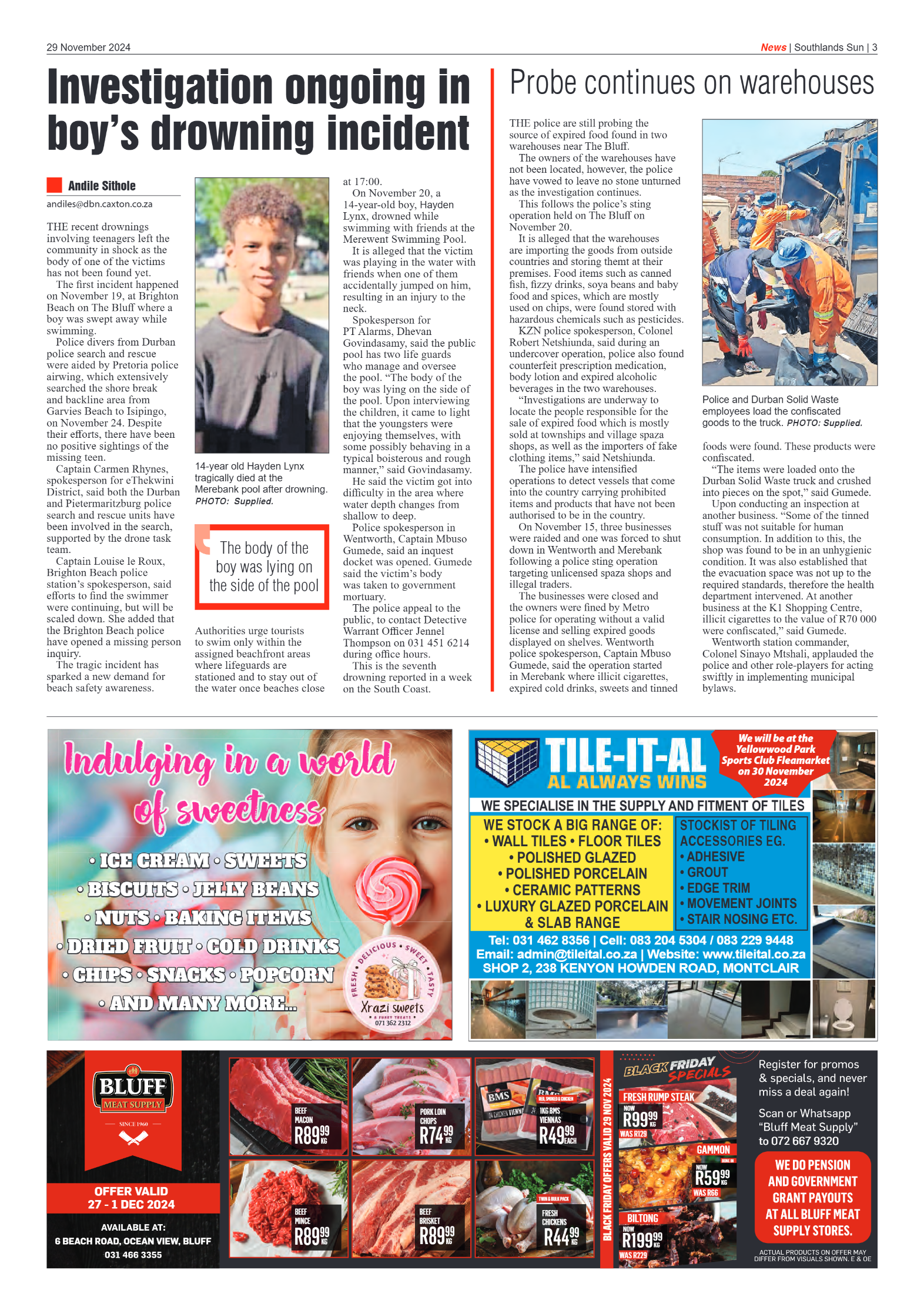 Southlands Sun 29 November 2024 page 3