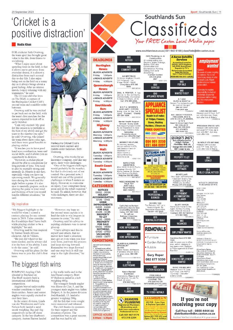 Southlands Sun September 2023 page 11