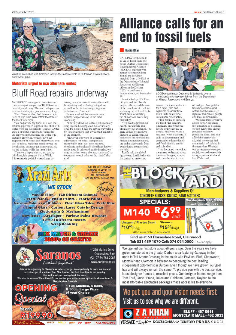 Southlands Sun September 2023 page 3