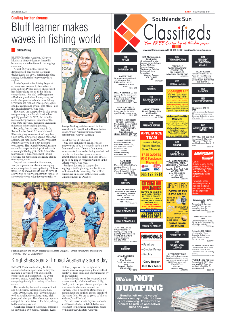 Southlands Sun 2 August 2024 page 11