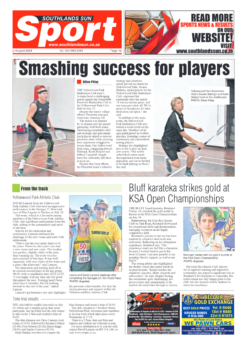Southlands Sun 2 August 2024 page 12