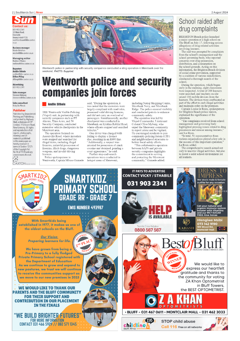 Southlands Sun 2 August 2024 page 2