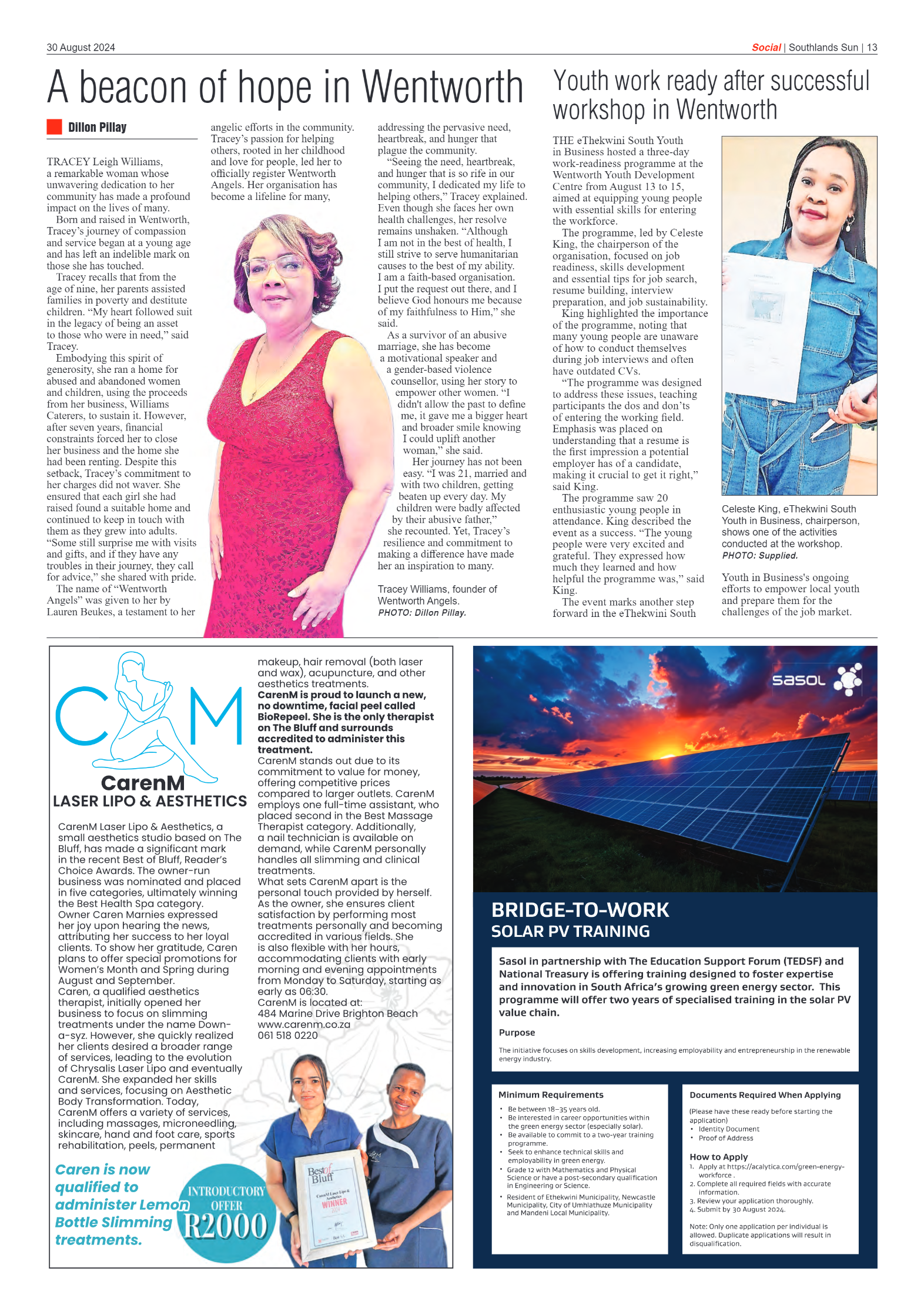Southlands Sun 30 August 2024 page 13